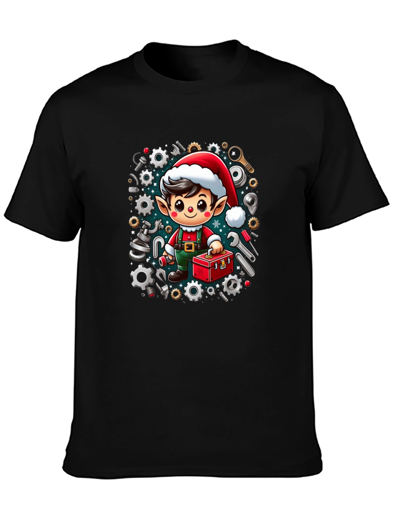 Christmas Mechanic Elf T-Shirt