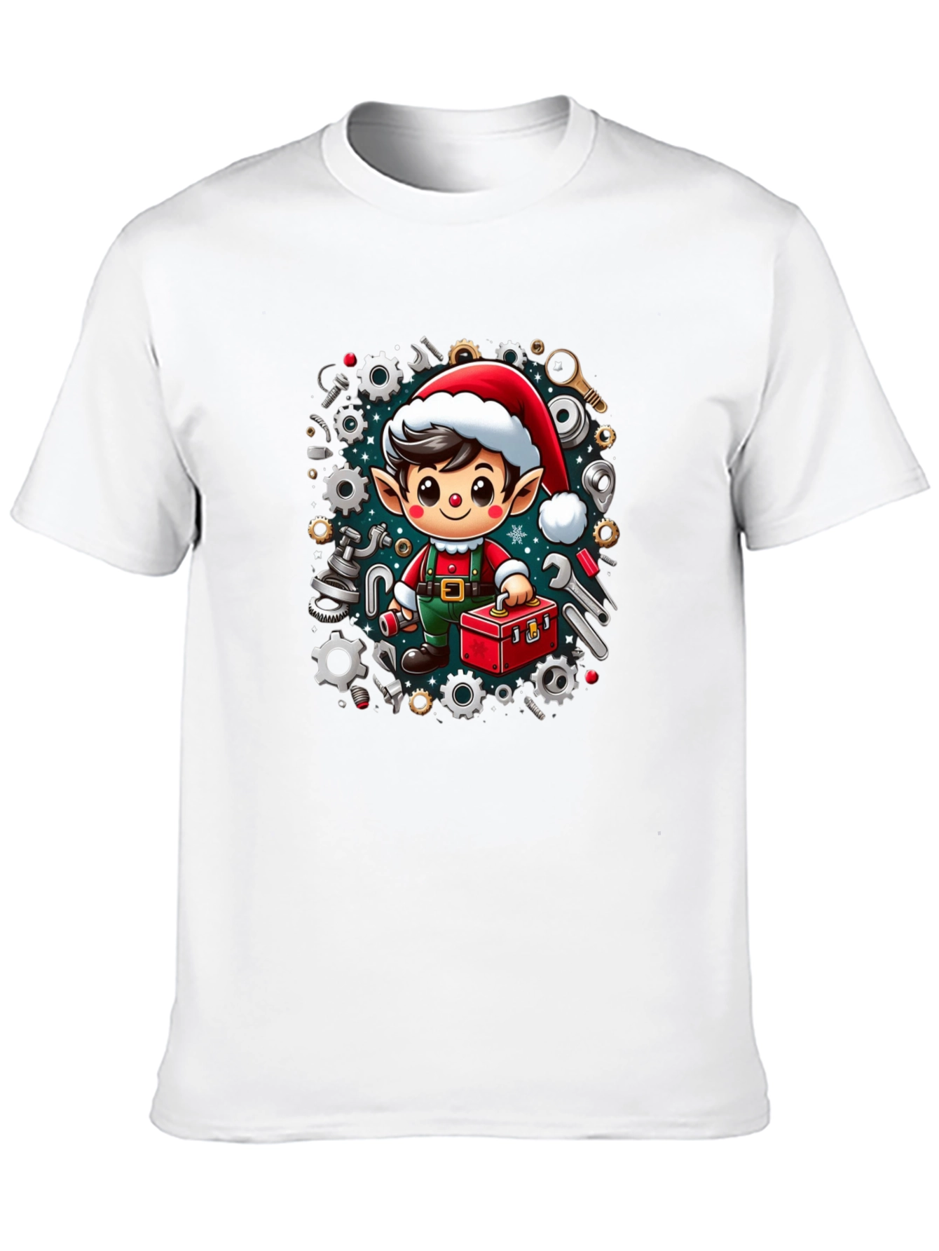 Christmas Mechanic Elf T-Shirt