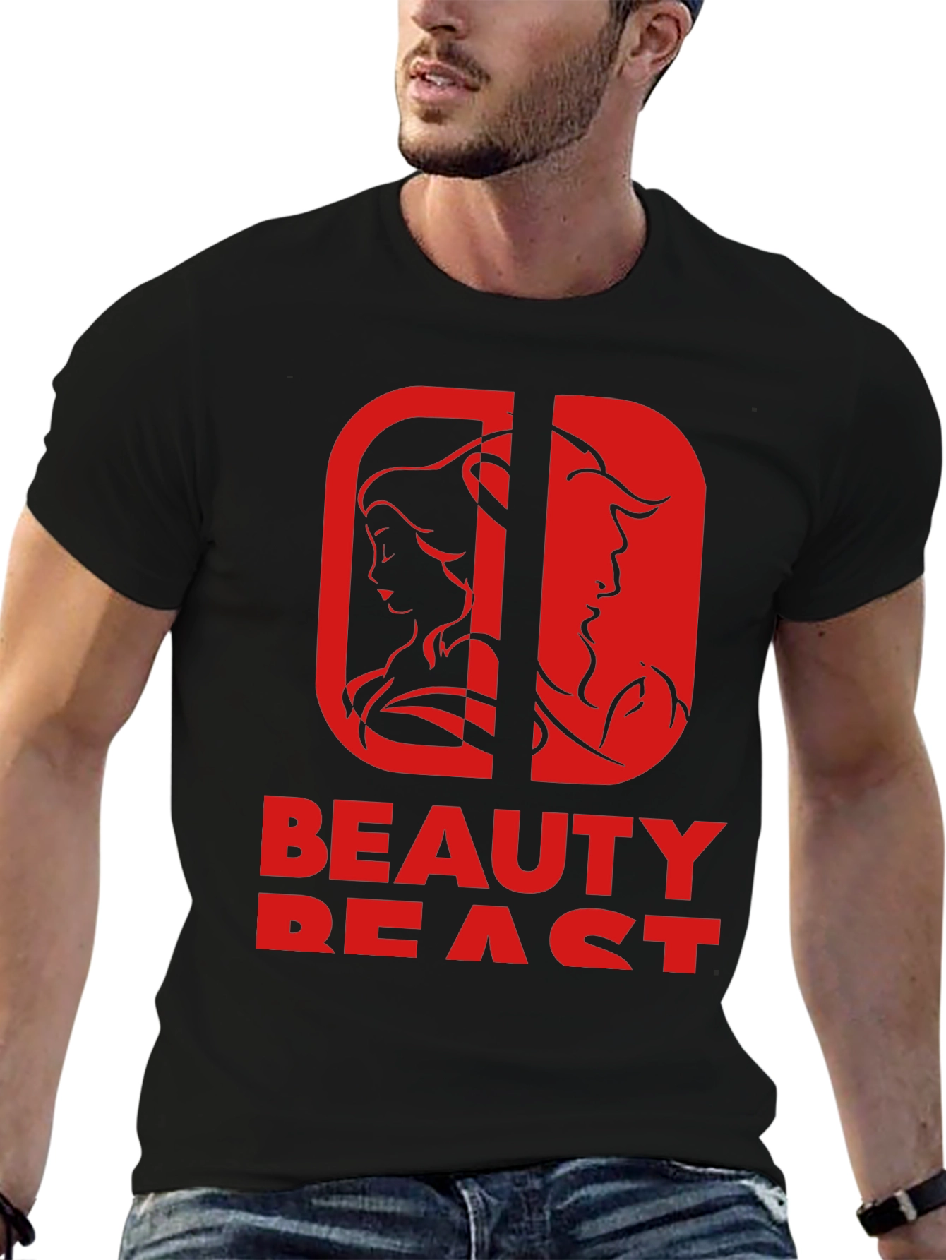 Beauty and the Beast Graphic Tee - Black