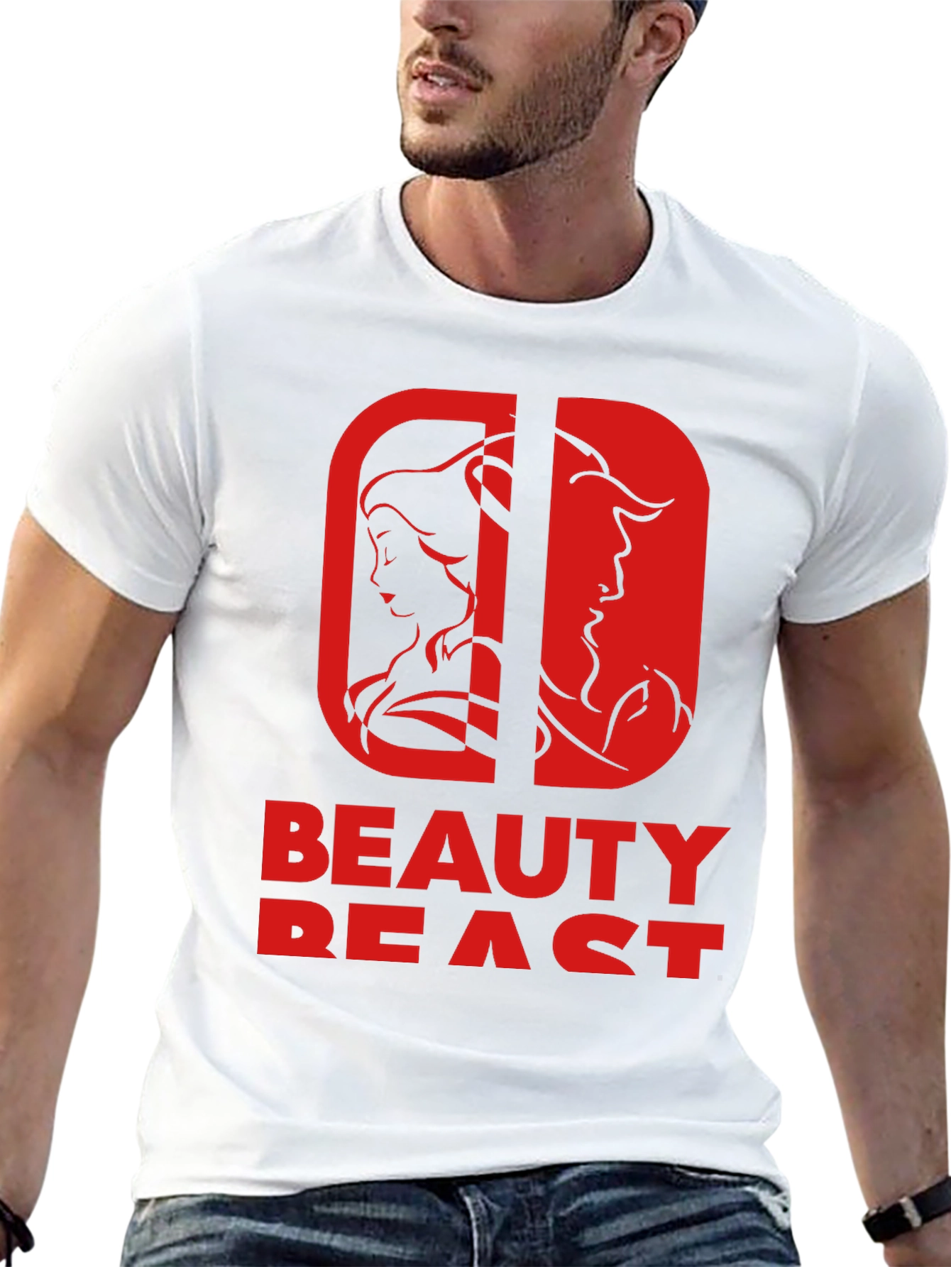 Beauty and the Beast Graphic Tee - Black