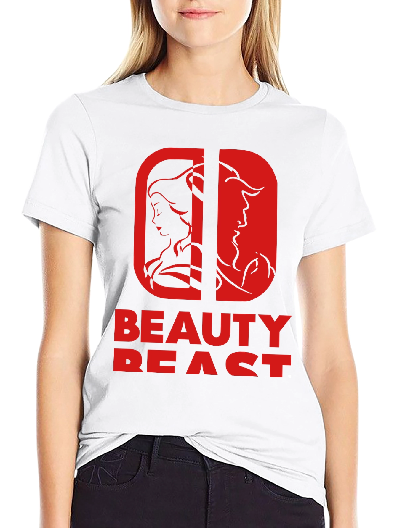 Beauty and the Beast Graphic Tee - Black