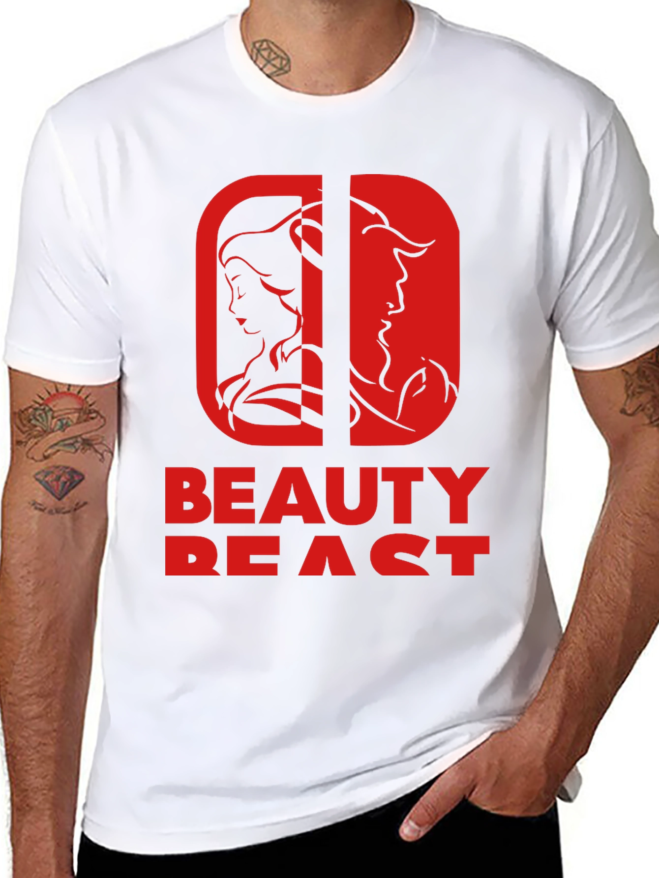 Beauty and the Beast Graphic Tee - Black