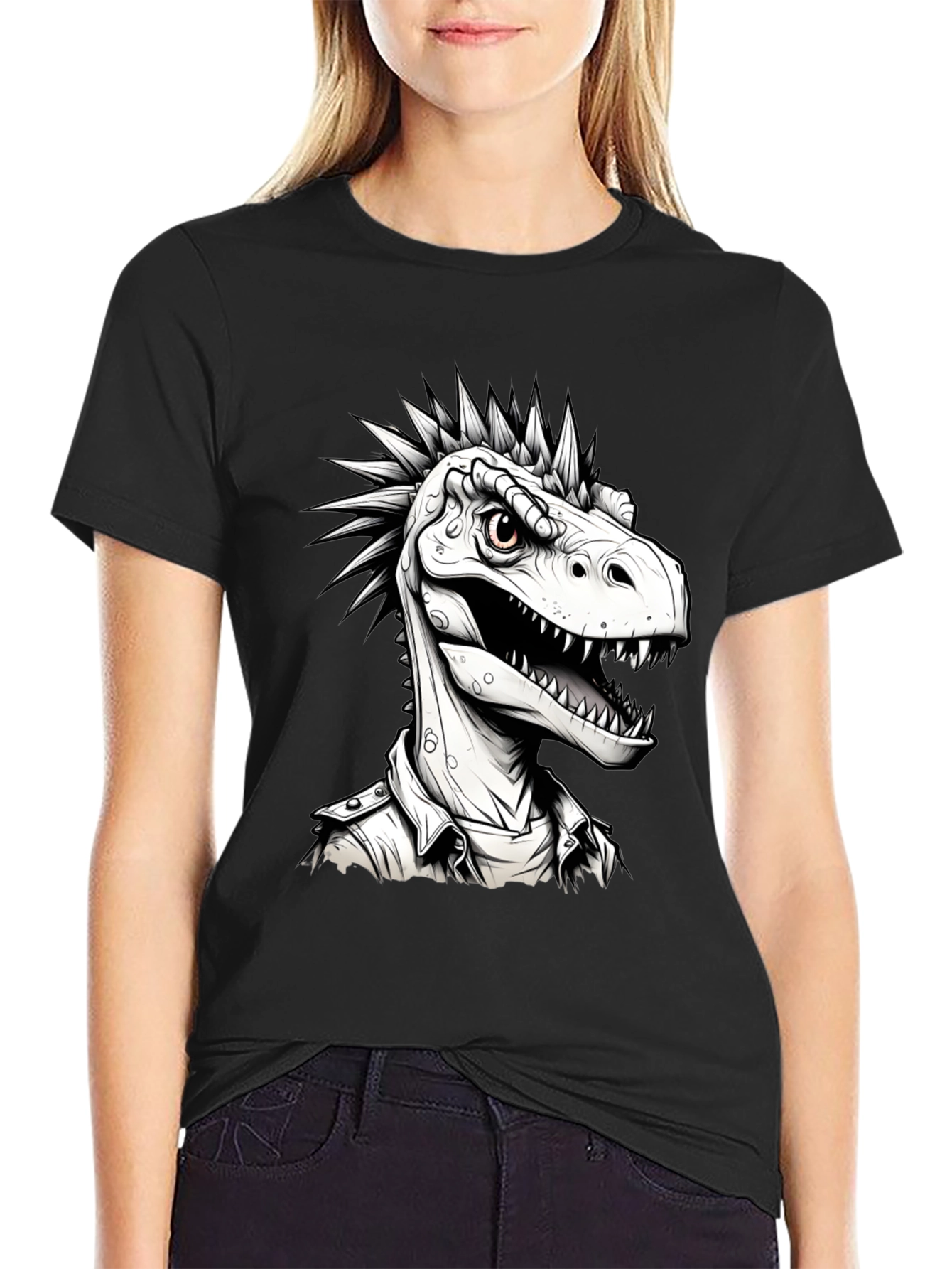 Dino Rocker T-Shirt - Black
