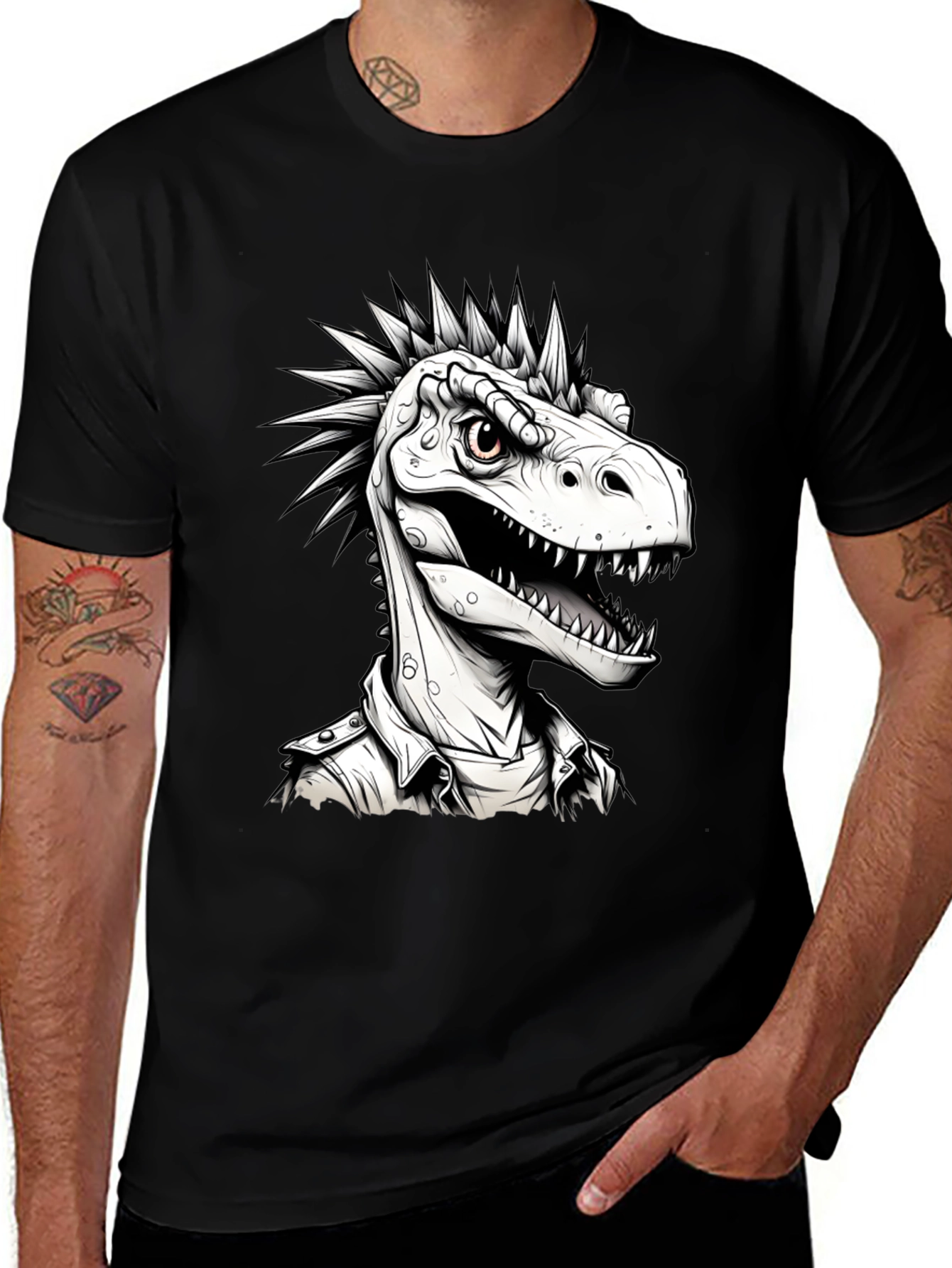 Dino Rocker T-Shirt - Black