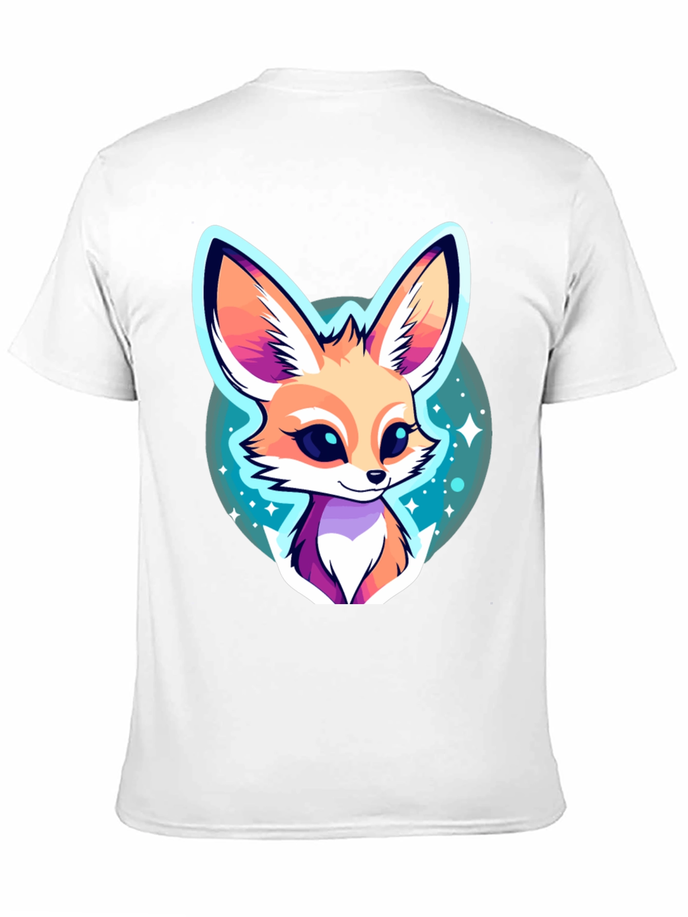 Cute Fennec Fox Graphic Tee - Unisex Black T-Shirt
