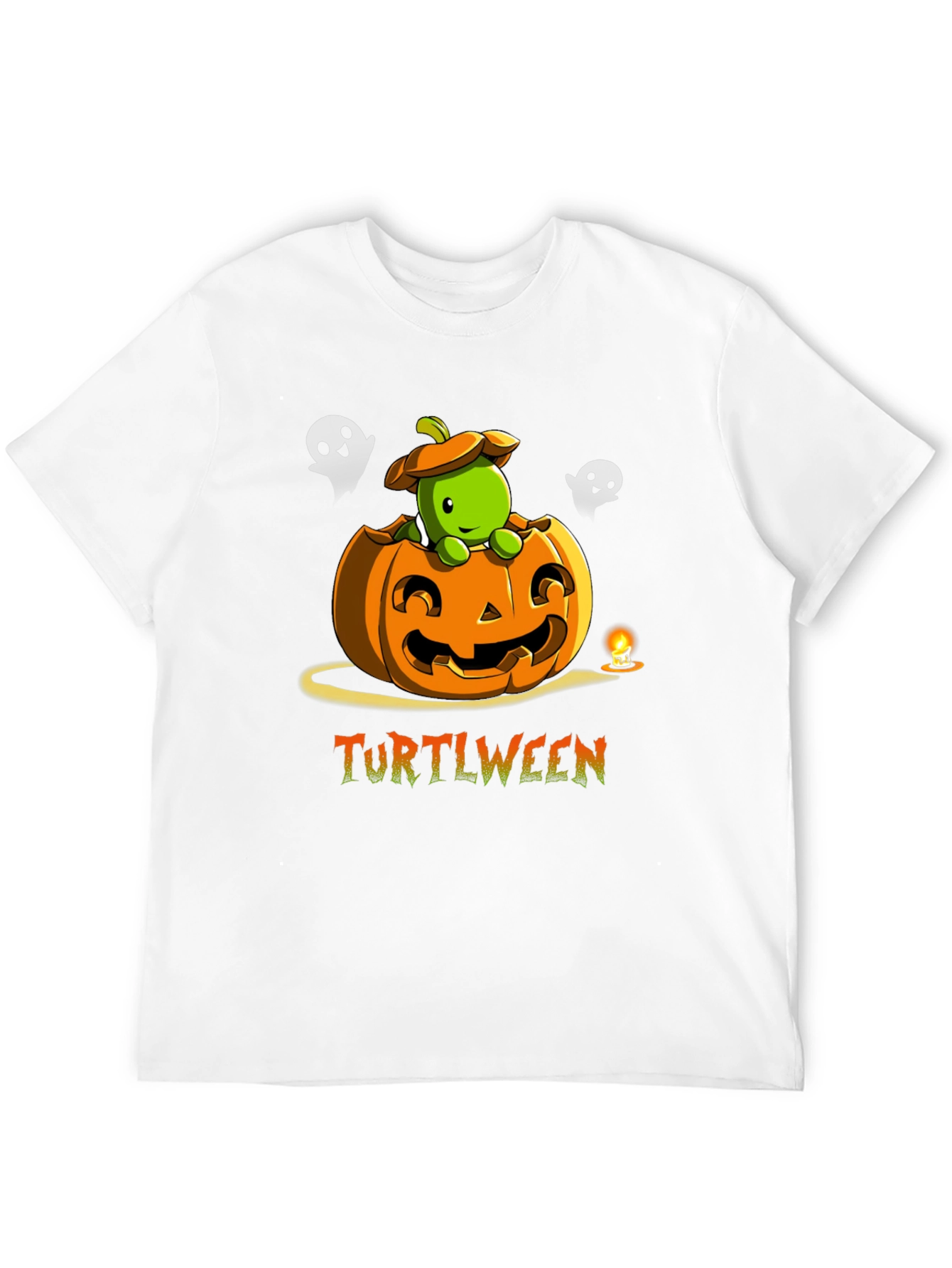 Turtlween Black T-Shirt - Halloween Turtle Pumpkin Design