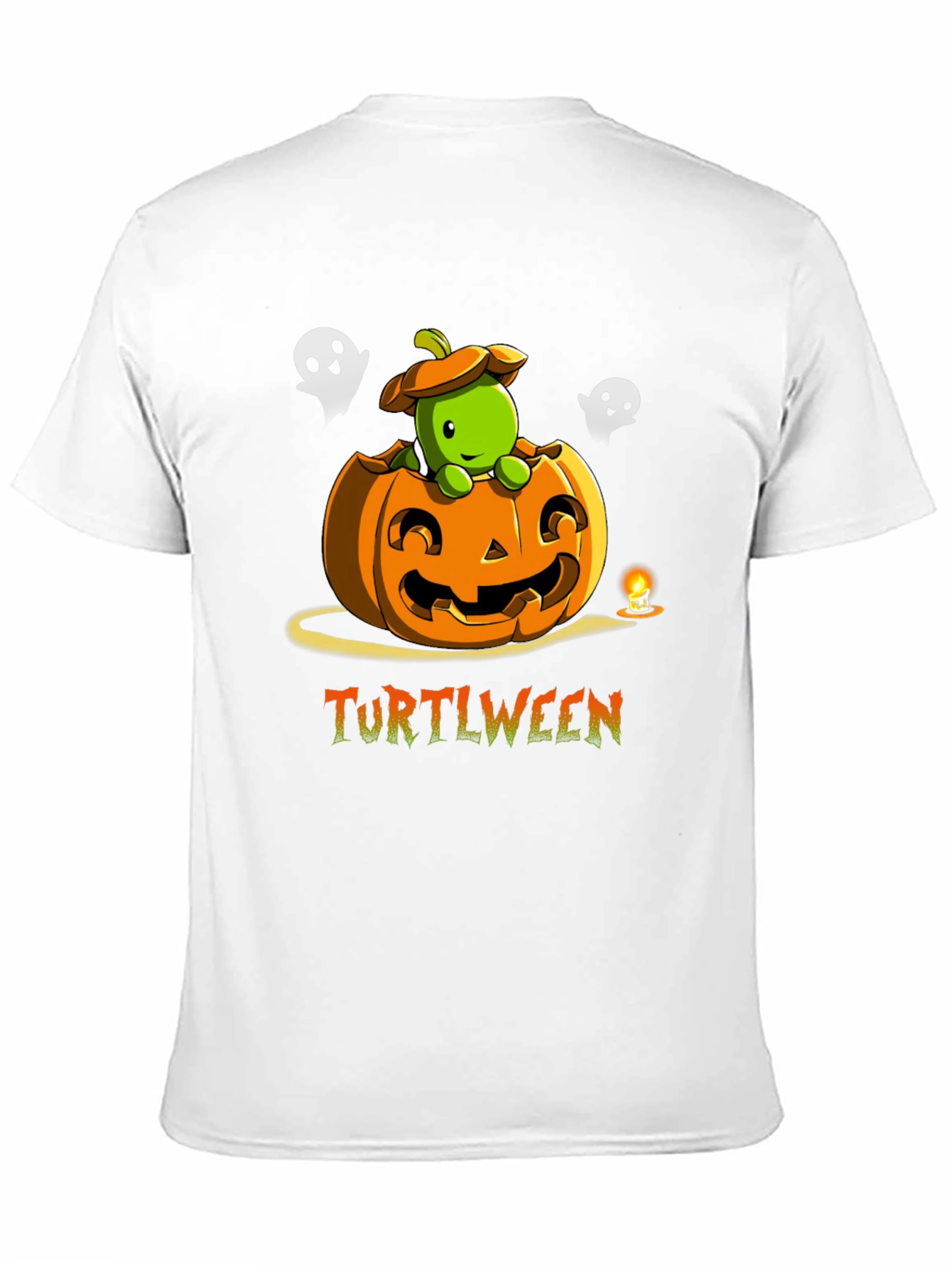 Turtlween Black T-Shirt - Halloween Turtle Pumpkin Design