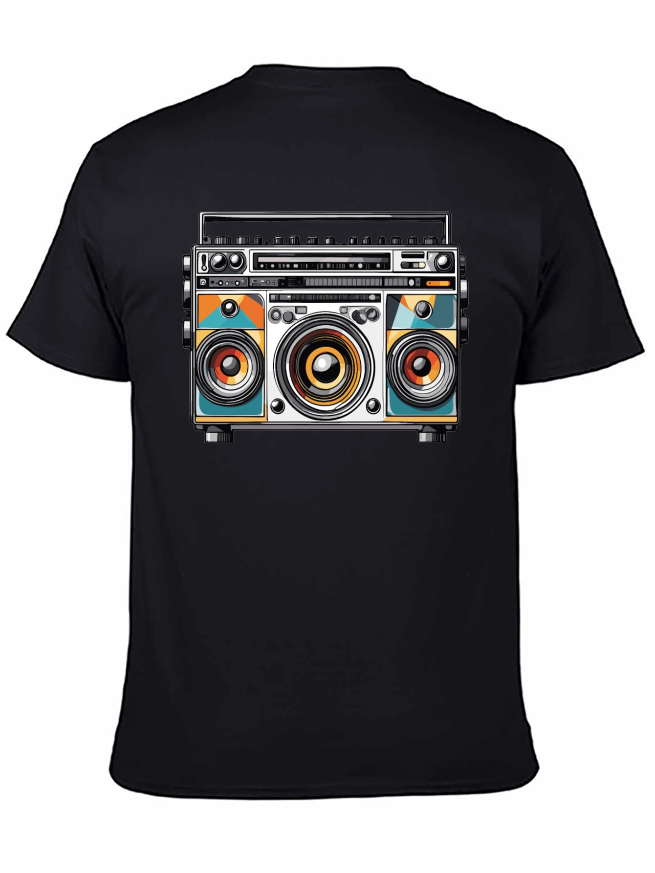 Retro Boombox Graphic Tee - Cool Music Lover Shirt