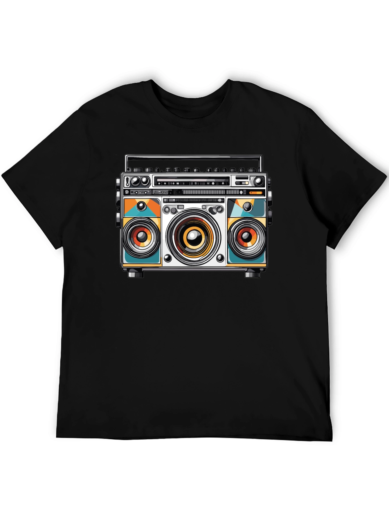 Retro Boombox Graphic Tee - Cool Music Lover Shirt