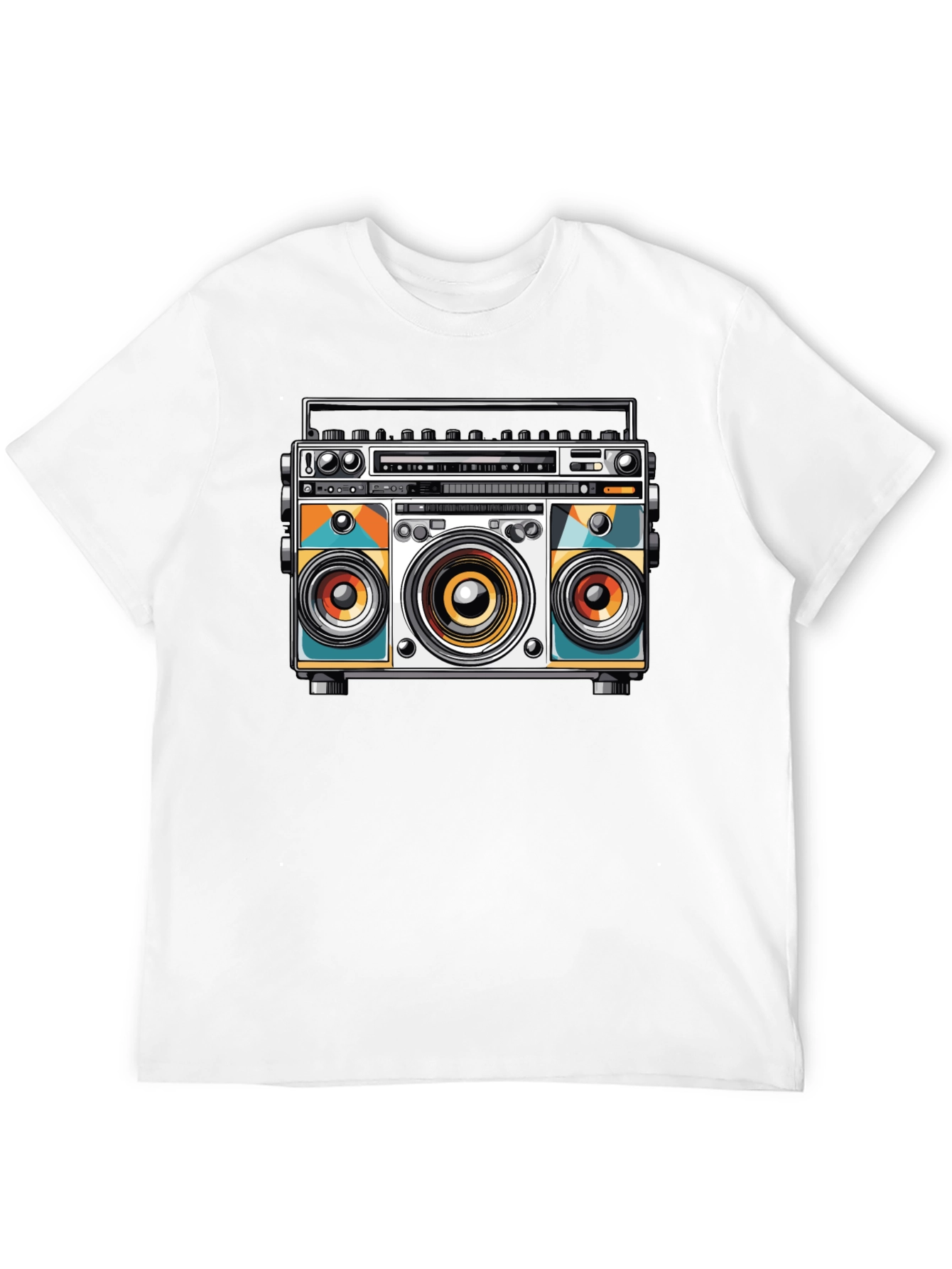 Retro Boombox Graphic Tee - Cool Music Lover Shirt