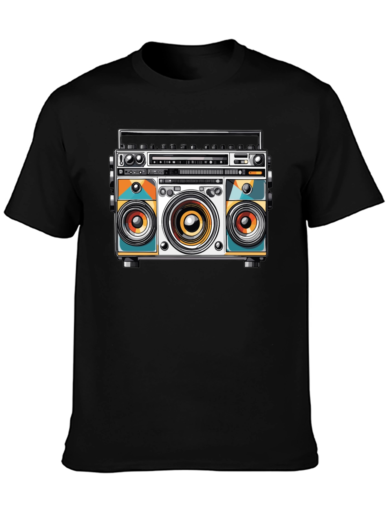 Retro Boombox Graphic Tee - Cool Music Lover Shirt