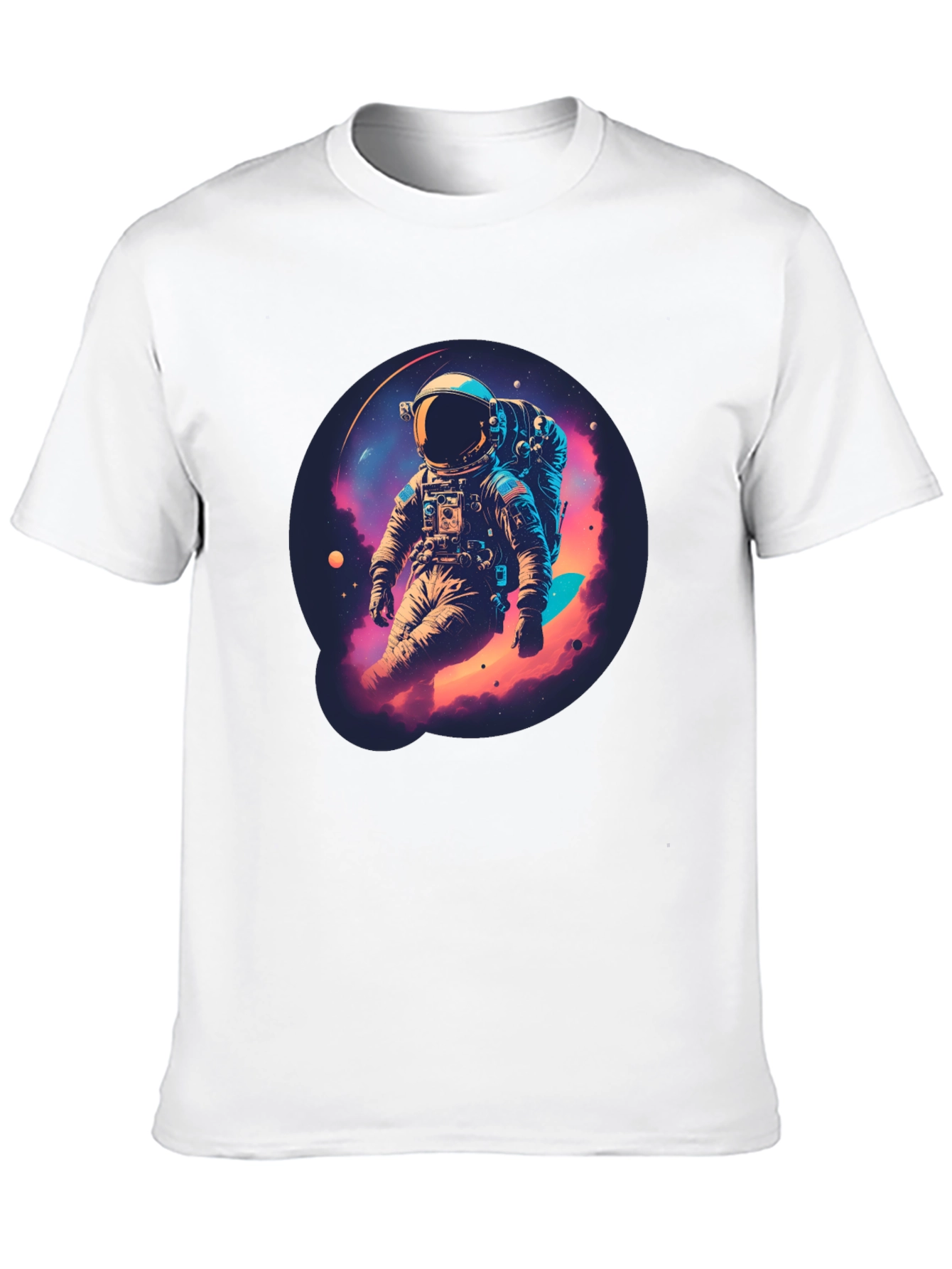 Astronaut Galaxy Black T-Shirt
