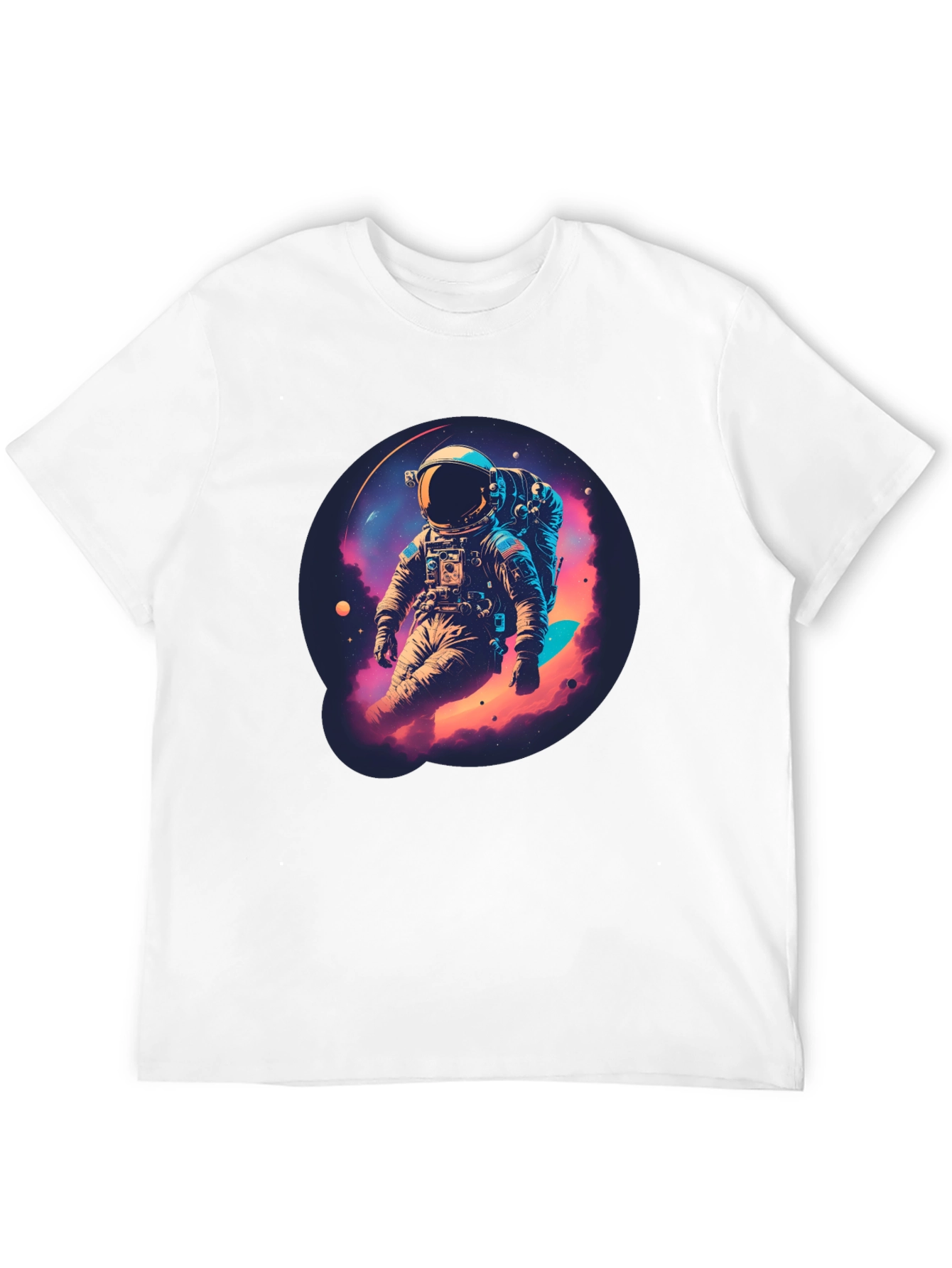 Astronaut Galaxy Black T-Shirt