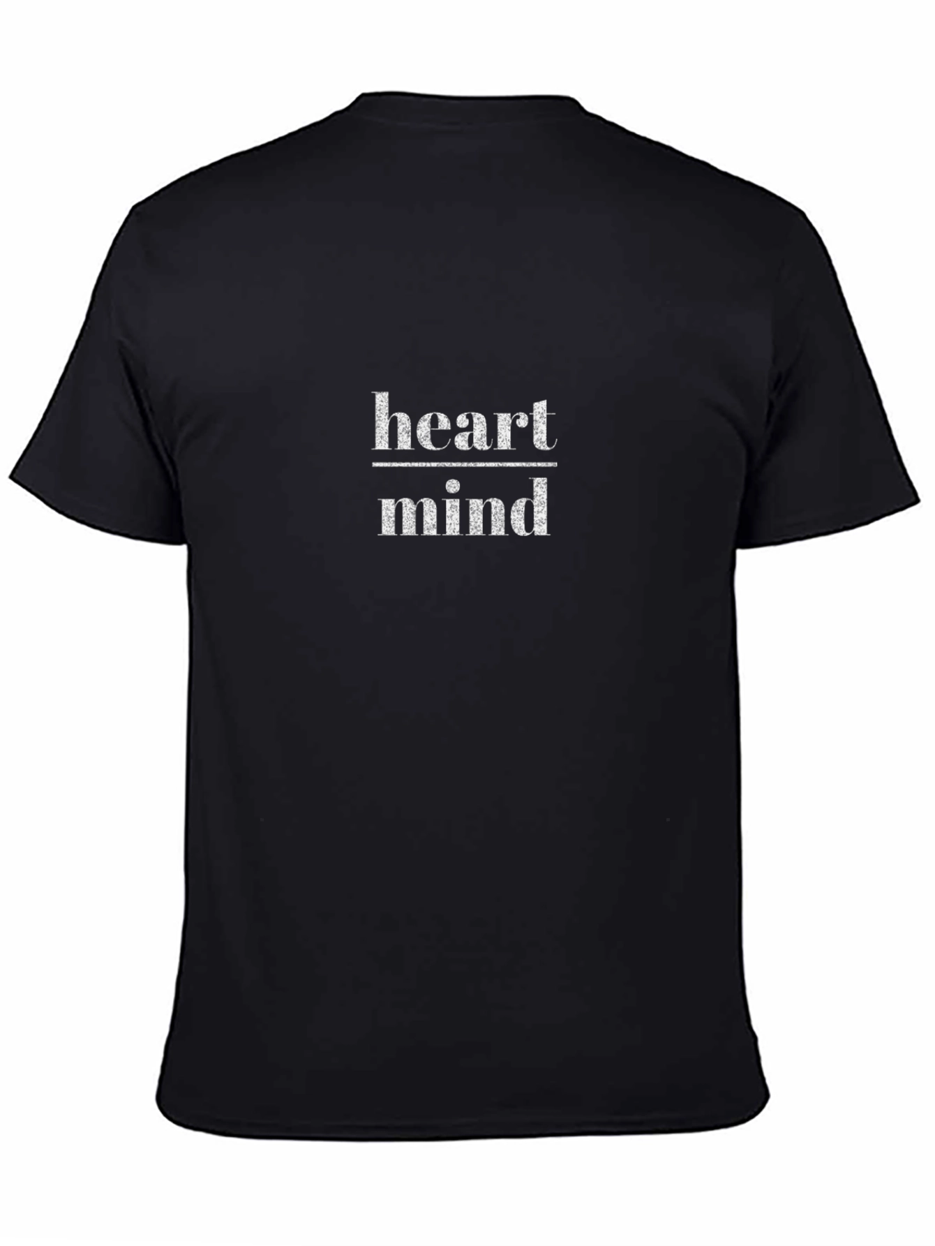 Heart Over Mind Graphic Tee - Soft Black T-Shirt