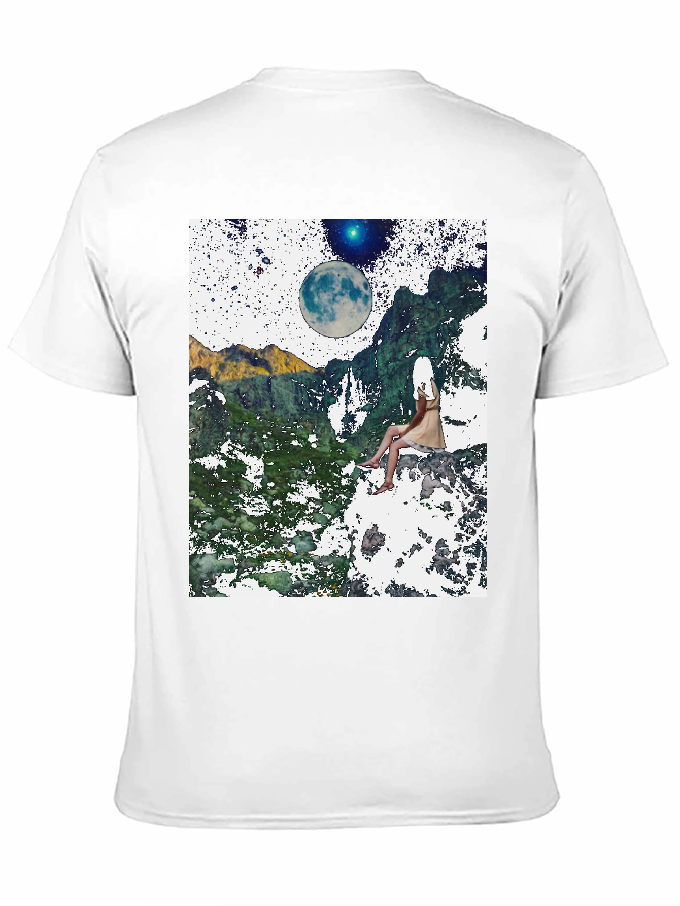 Celestial Dreamscape T-Shirt - Black Graphic Tee