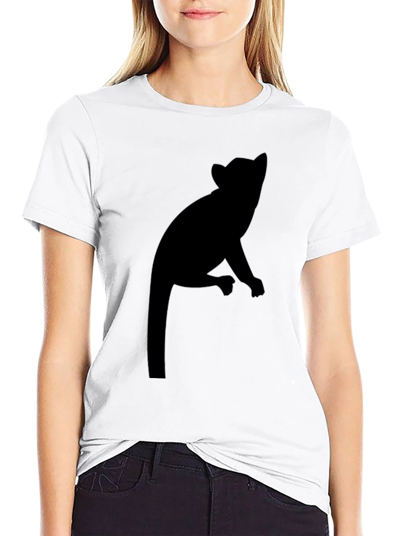 Silhouette Opossum Black Graphic Tee
