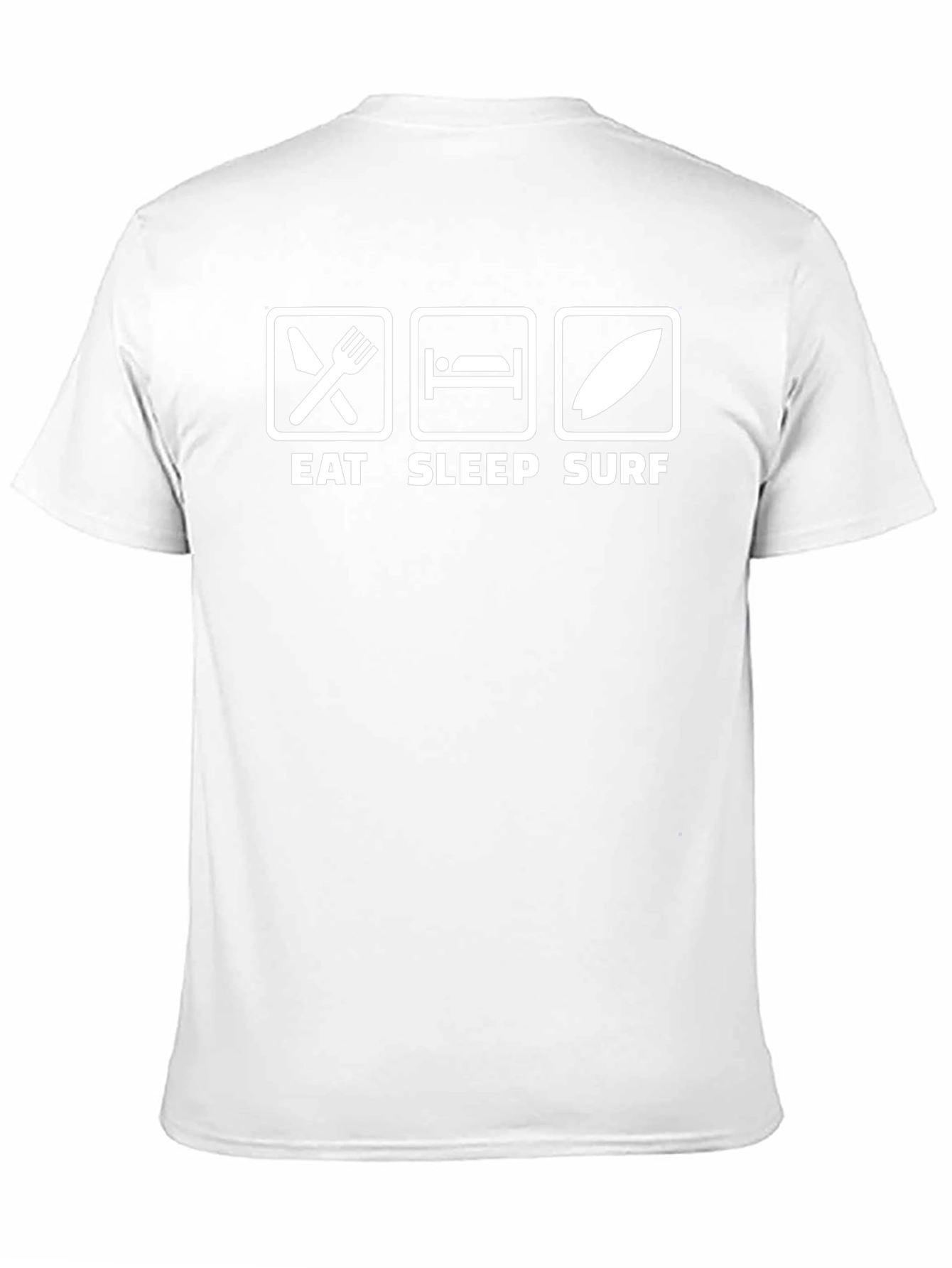 Eat Sleep Surf Graphic T-Shirt - Black Cotton Tee