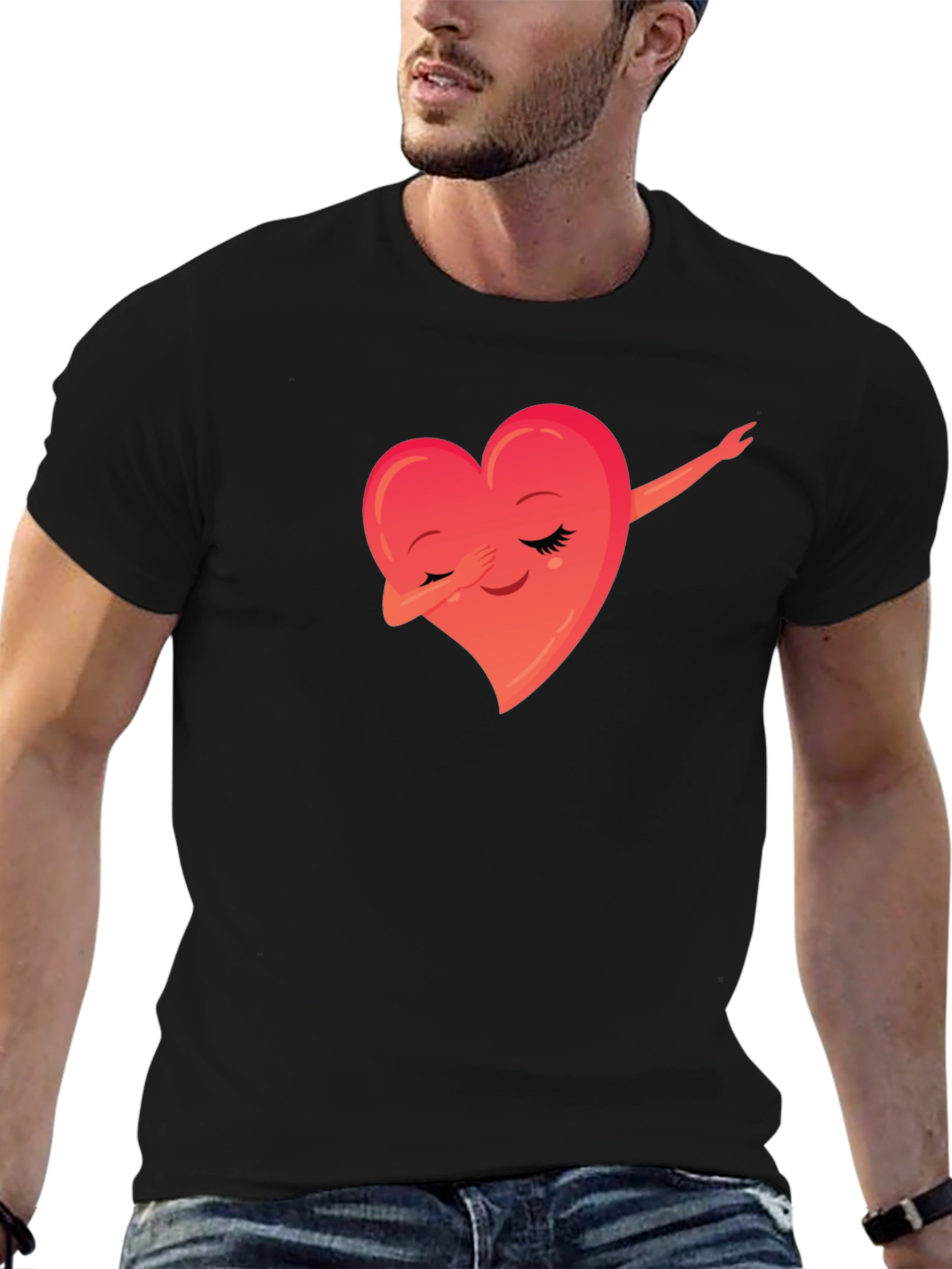 Dabbing Heart Graphic Tee - Soft & Stylish