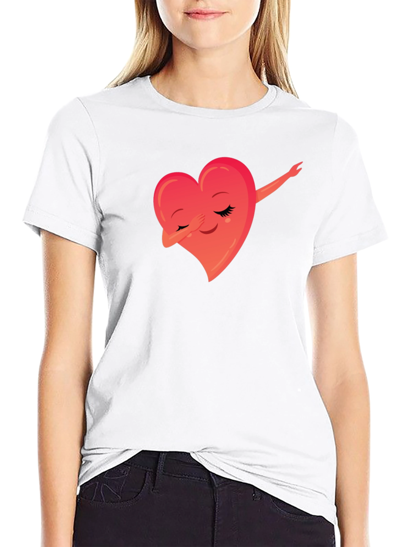 Dabbing Heart Graphic Tee - Soft & Stylish