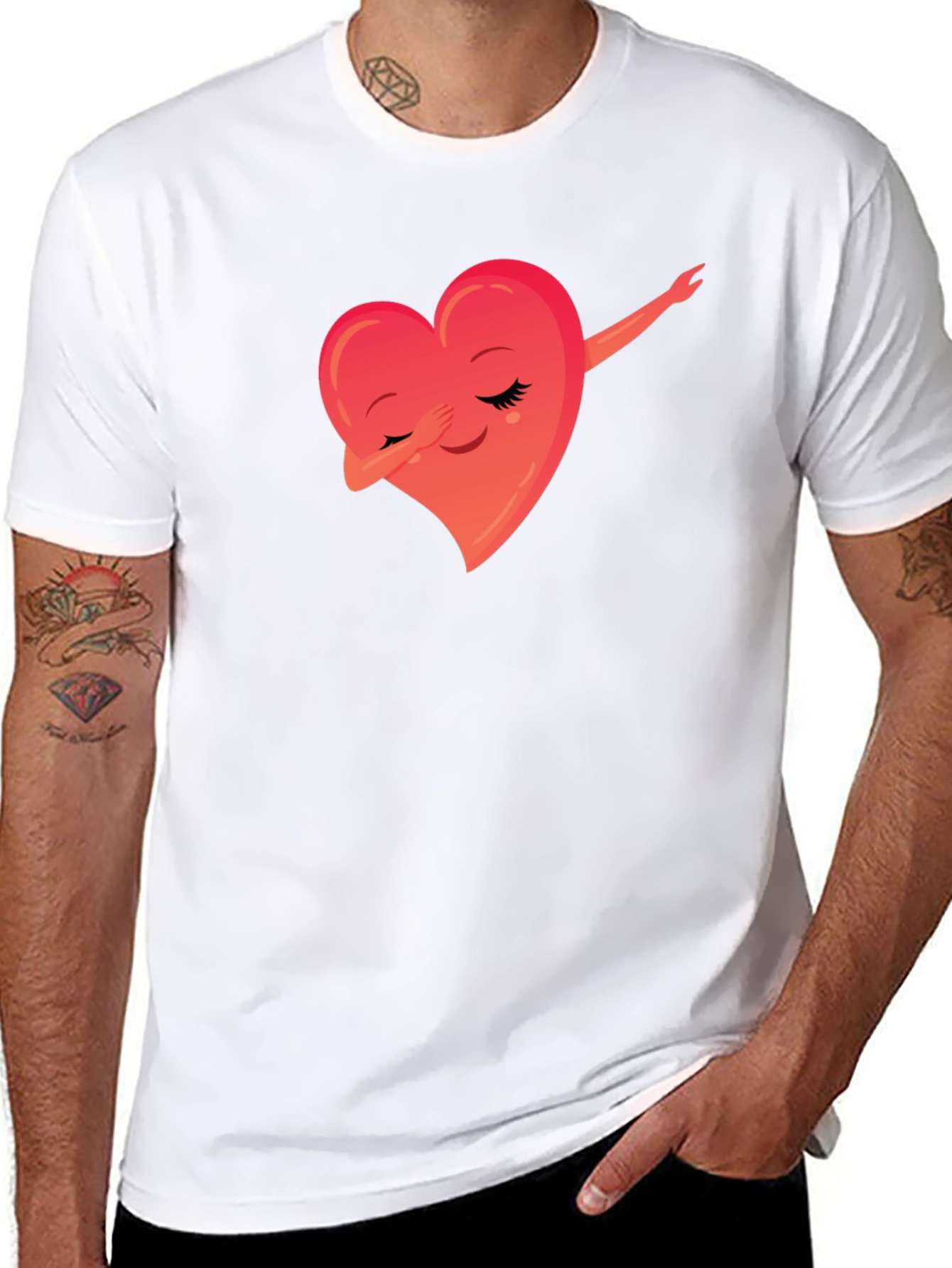 Dabbing Heart Graphic Tee - Soft & Stylish