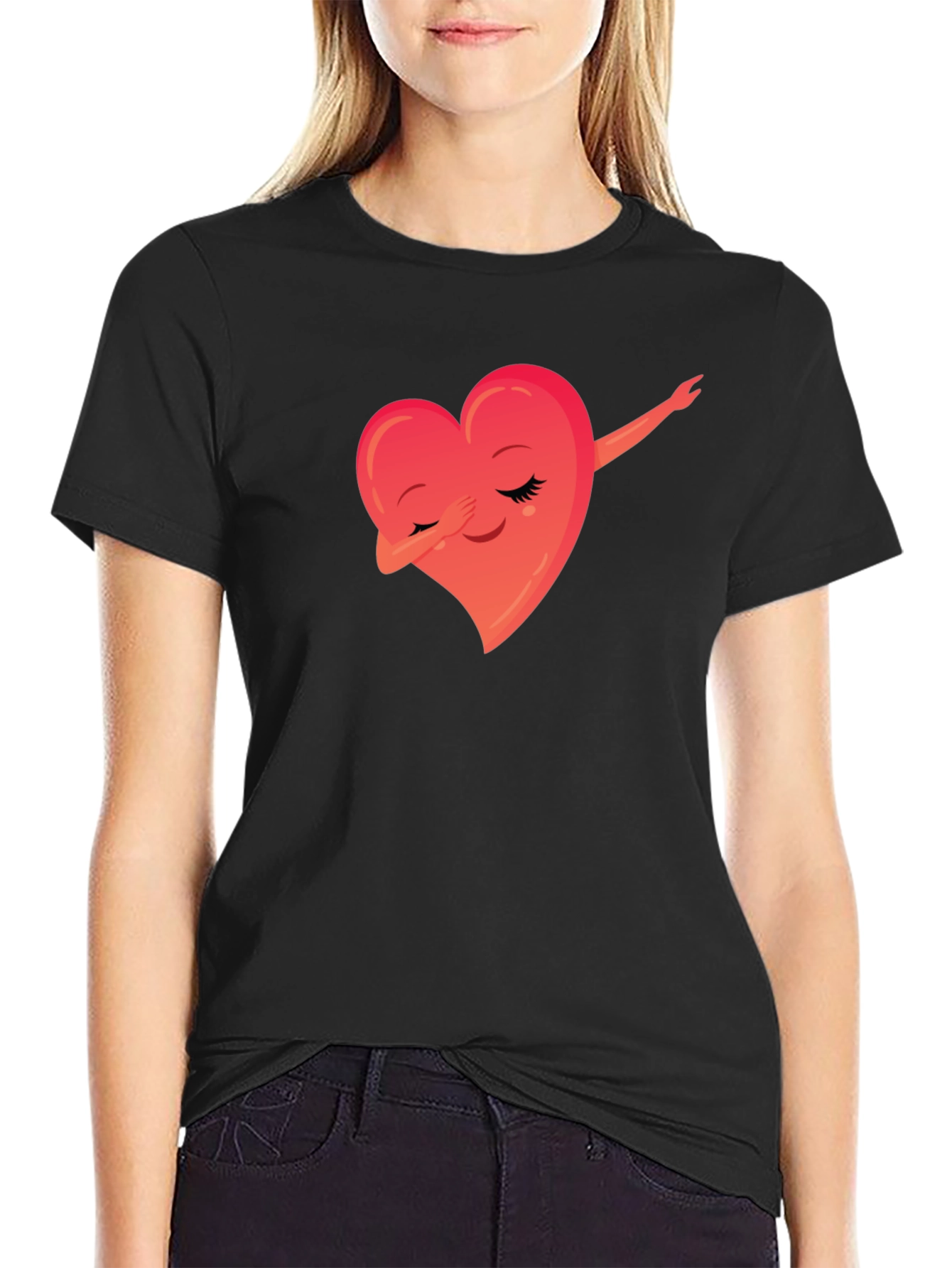 Dabbing Heart Graphic Tee - Soft & Stylish