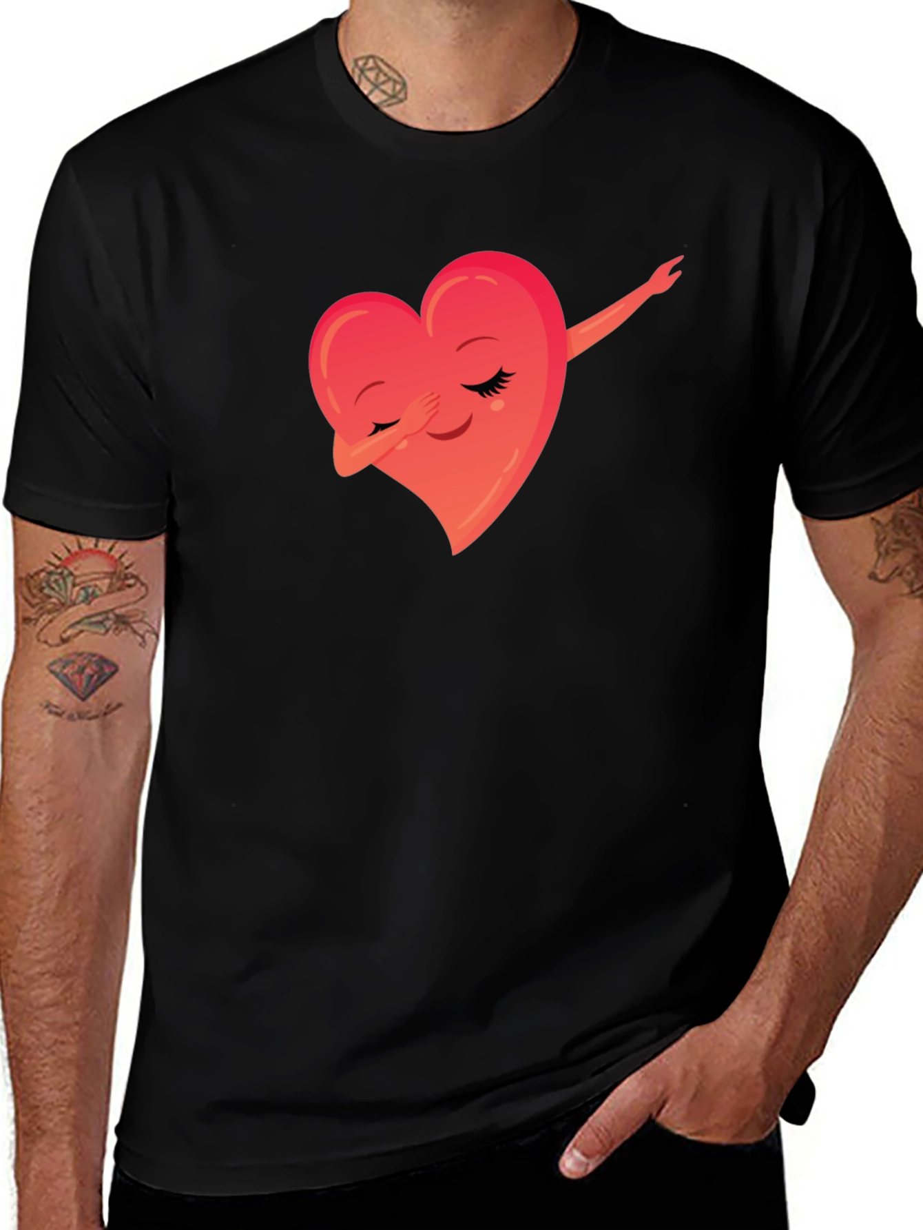 Dabbing Heart Graphic Tee - Soft & Stylish