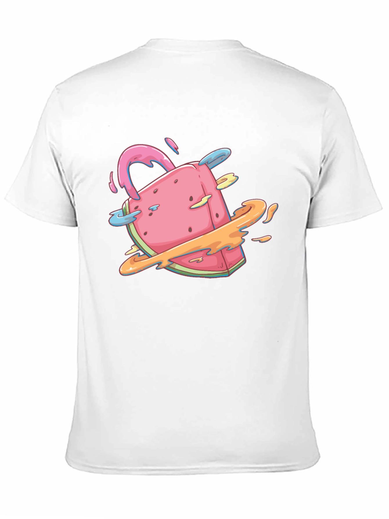 Unique Watermelon Planet Graphic T-Shirt