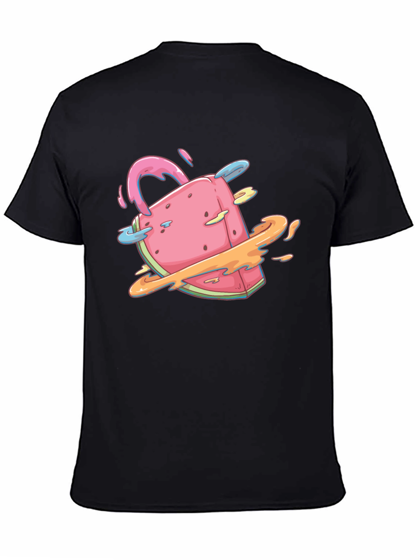 Unique Watermelon Planet Graphic T-Shirt