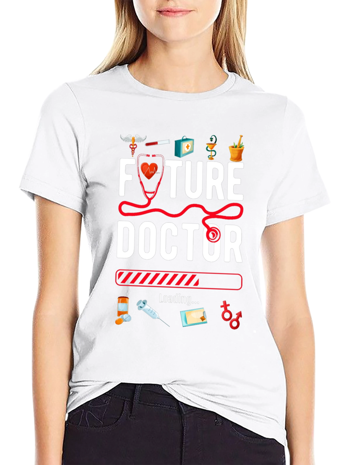 Future Doctor Loading Graphic T-Shirt