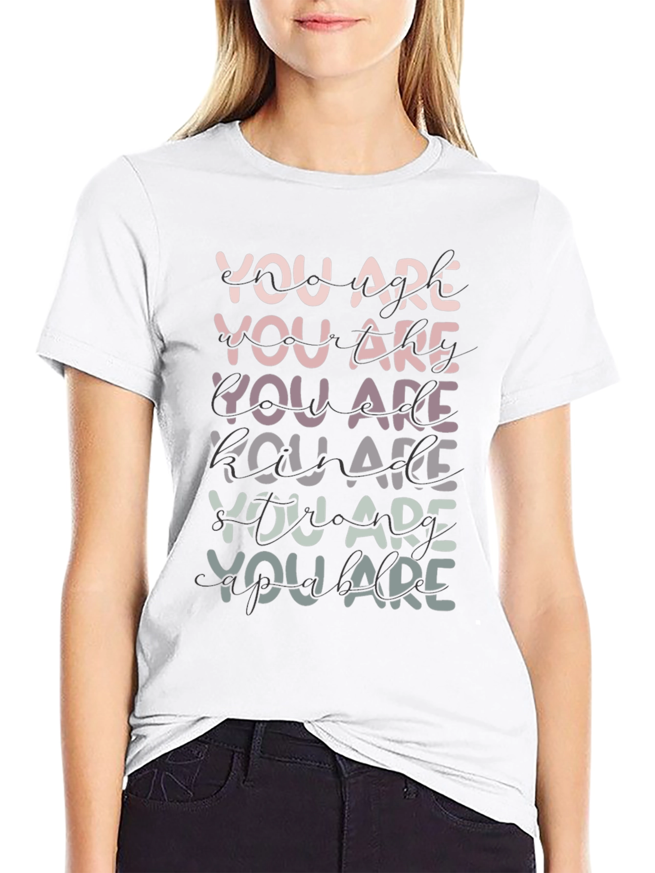 You Are Graphic T-Shirt - Black Trendy Tee