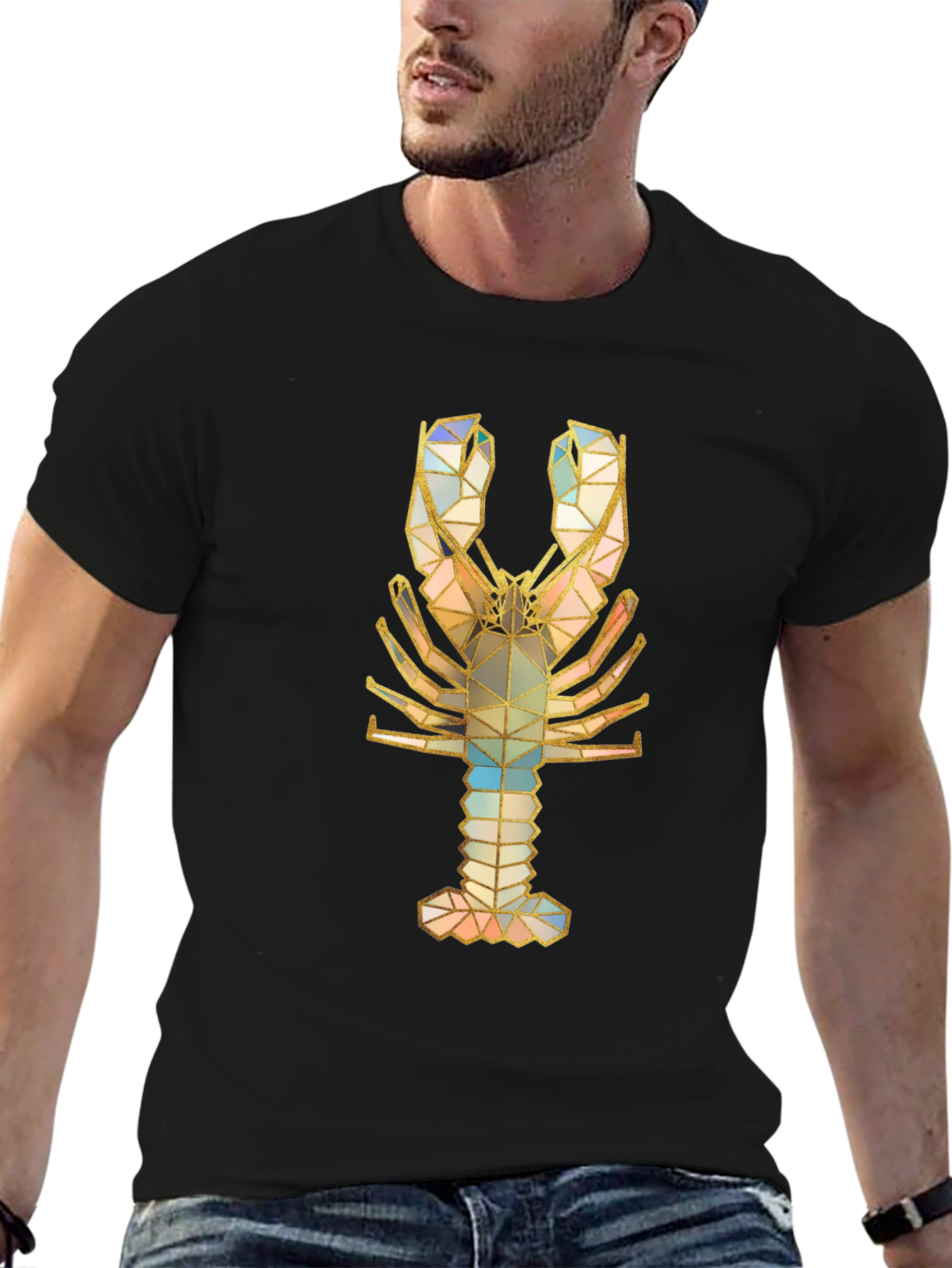 Geometric Lobster Graphic Tee