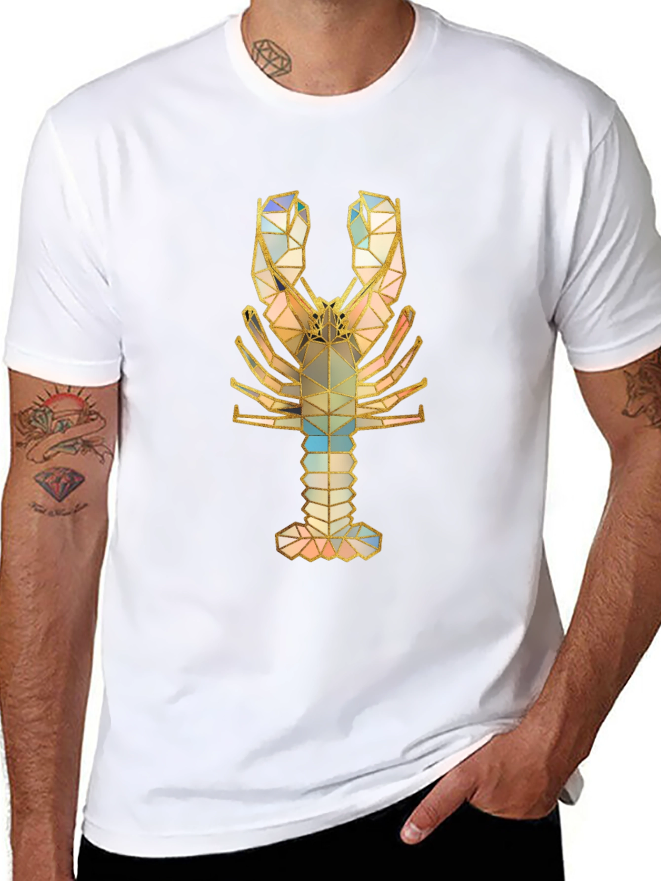 Geometric Lobster Graphic Tee