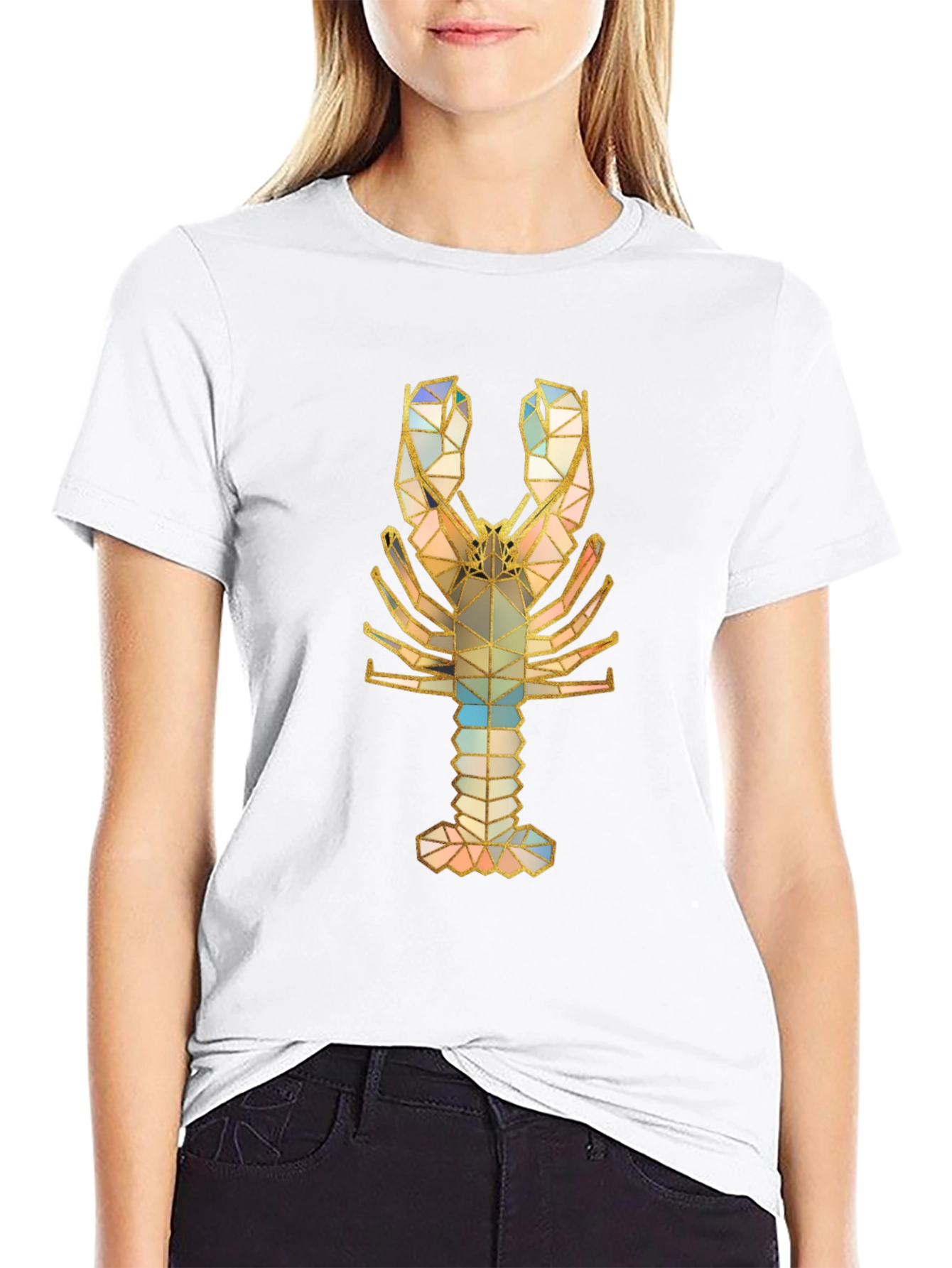 Geometric Lobster Graphic Tee