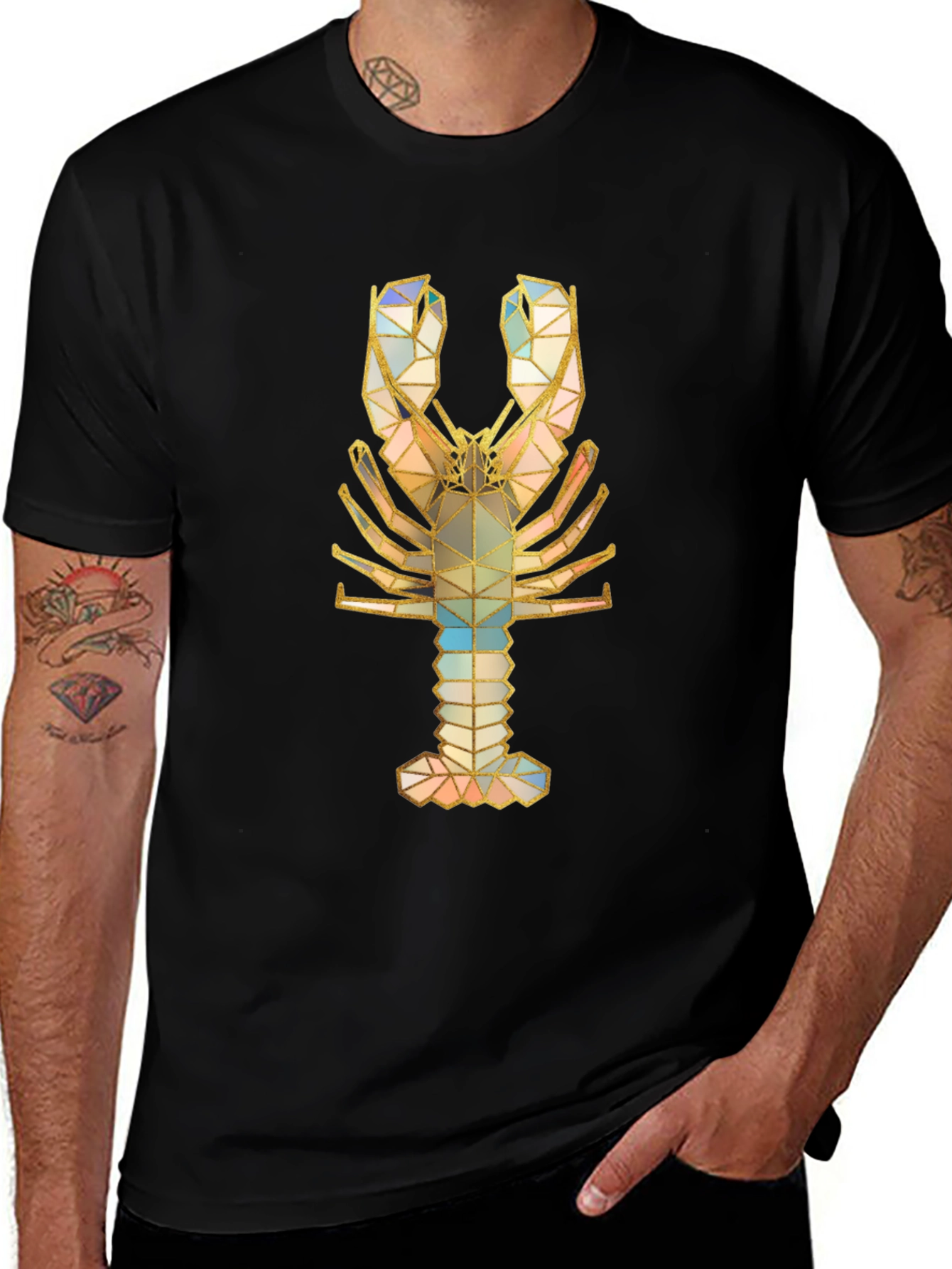 Geometric Lobster Graphic Tee