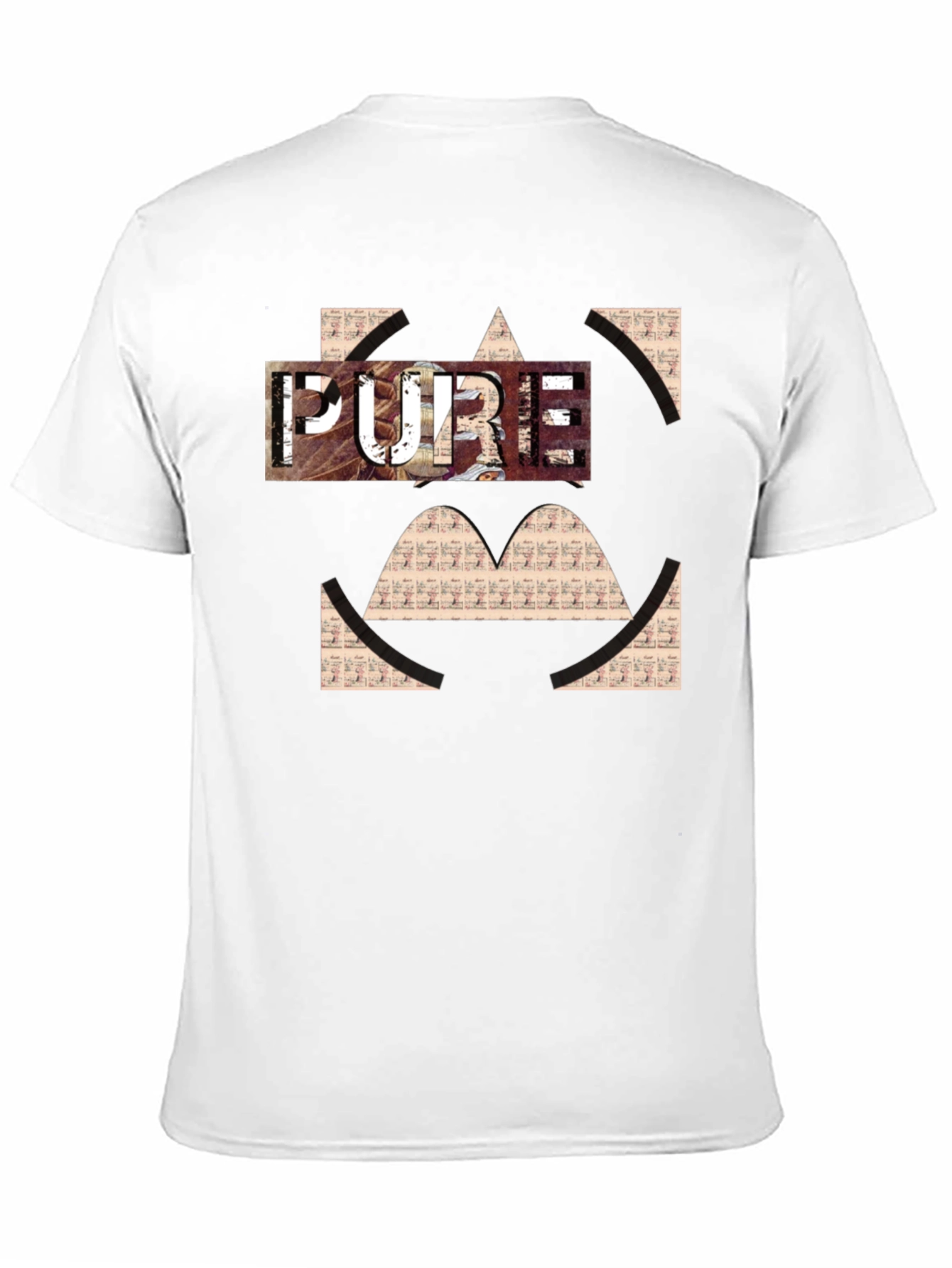 Pure Graphic Print Black T-Shirt