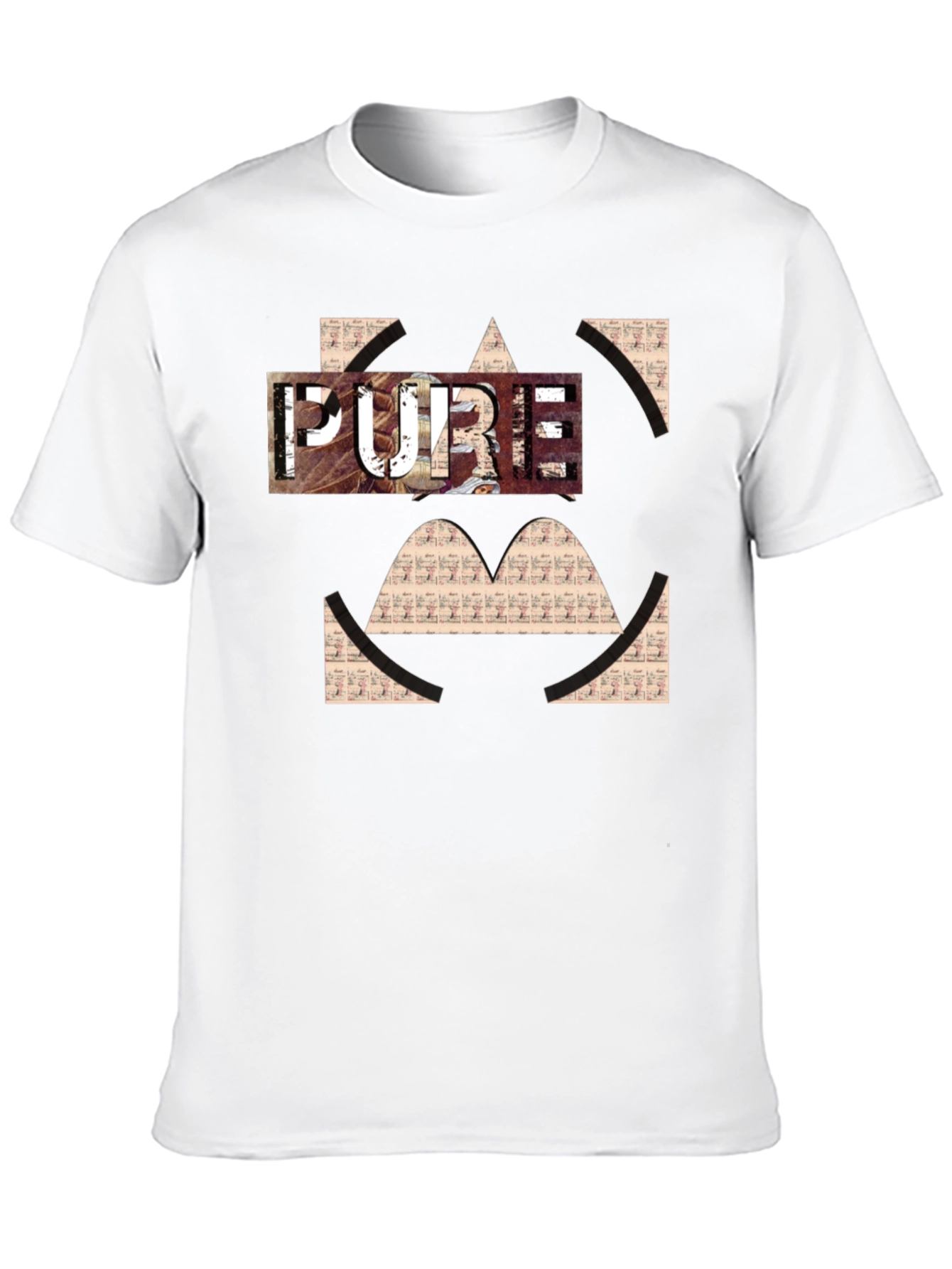 Pure Graphic Print Black T-Shirt