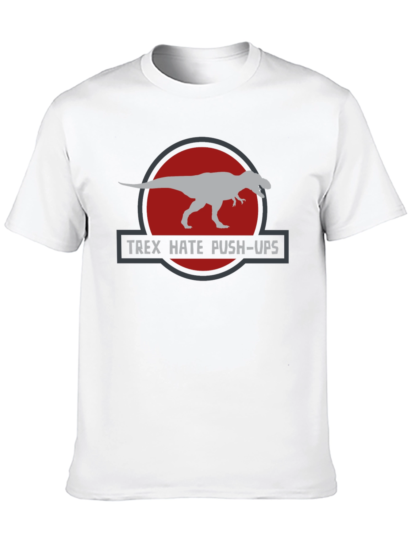 T-Rex Hates Push-Ups Graphic Tee - Black