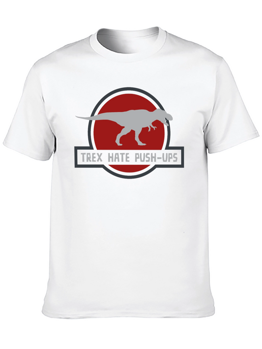 T-Rex Hates Push-Ups Graphic Tee - Black