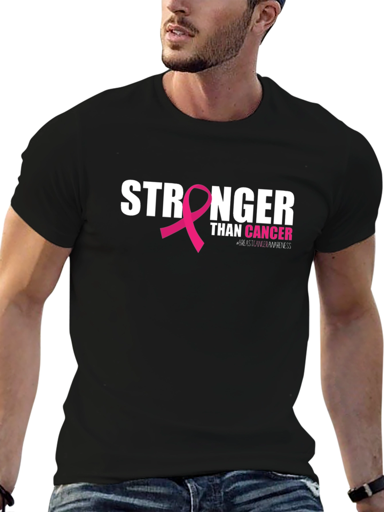 Stronger Than Cancer Awareness Ribbon T-Shirt
