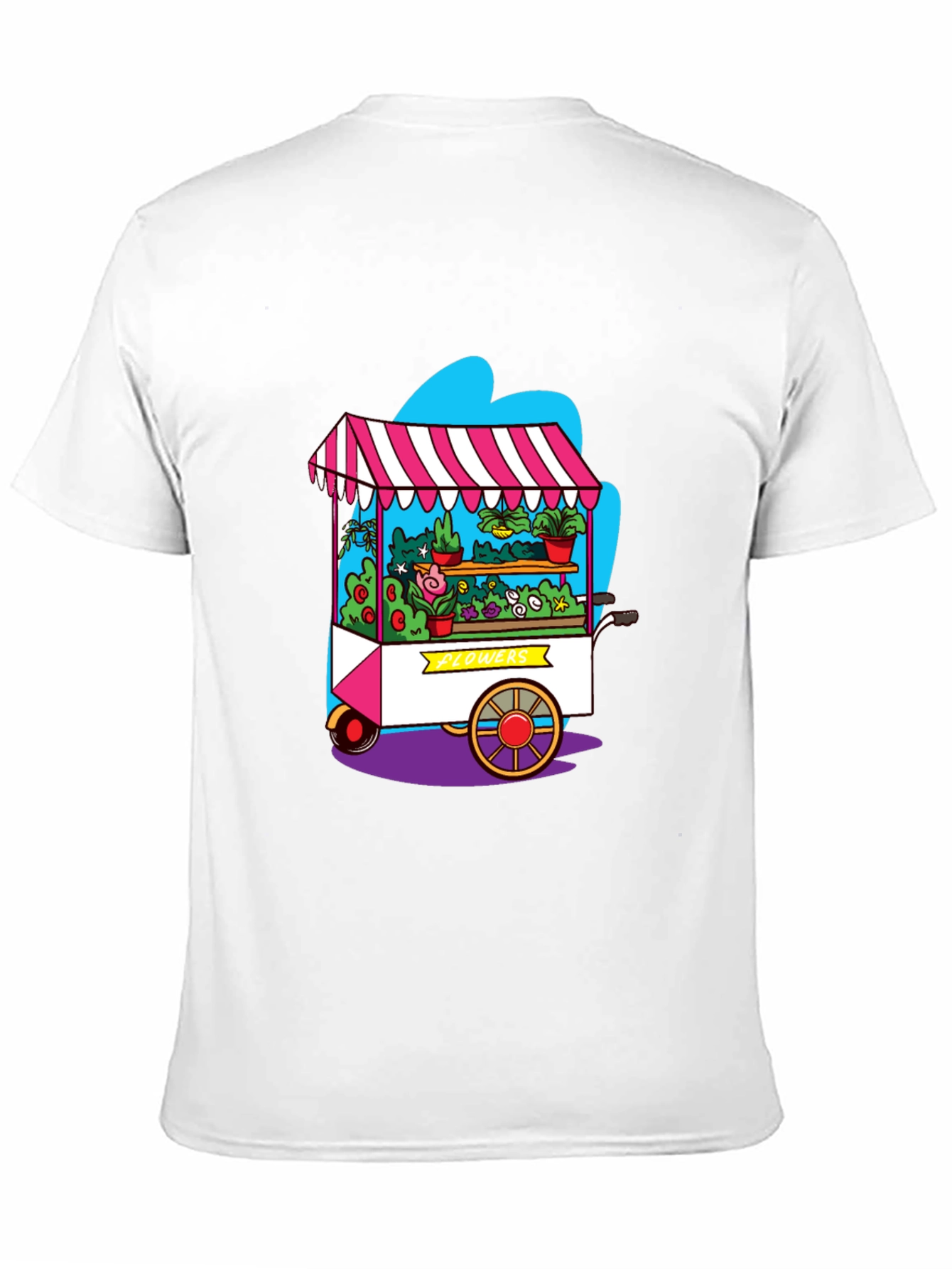 Whimsical Flower Cart Graphic Tee