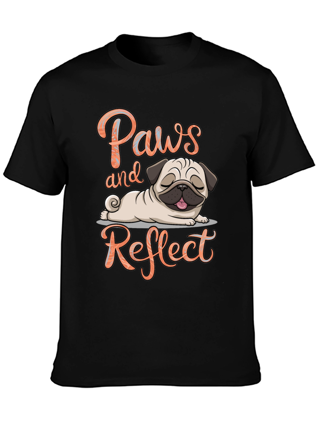 Paws and Reflect Pug T-Shirt
