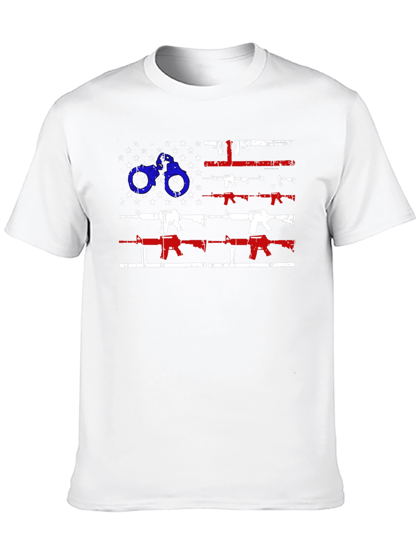 American Flag Gun & Handcuff Graphic Tee