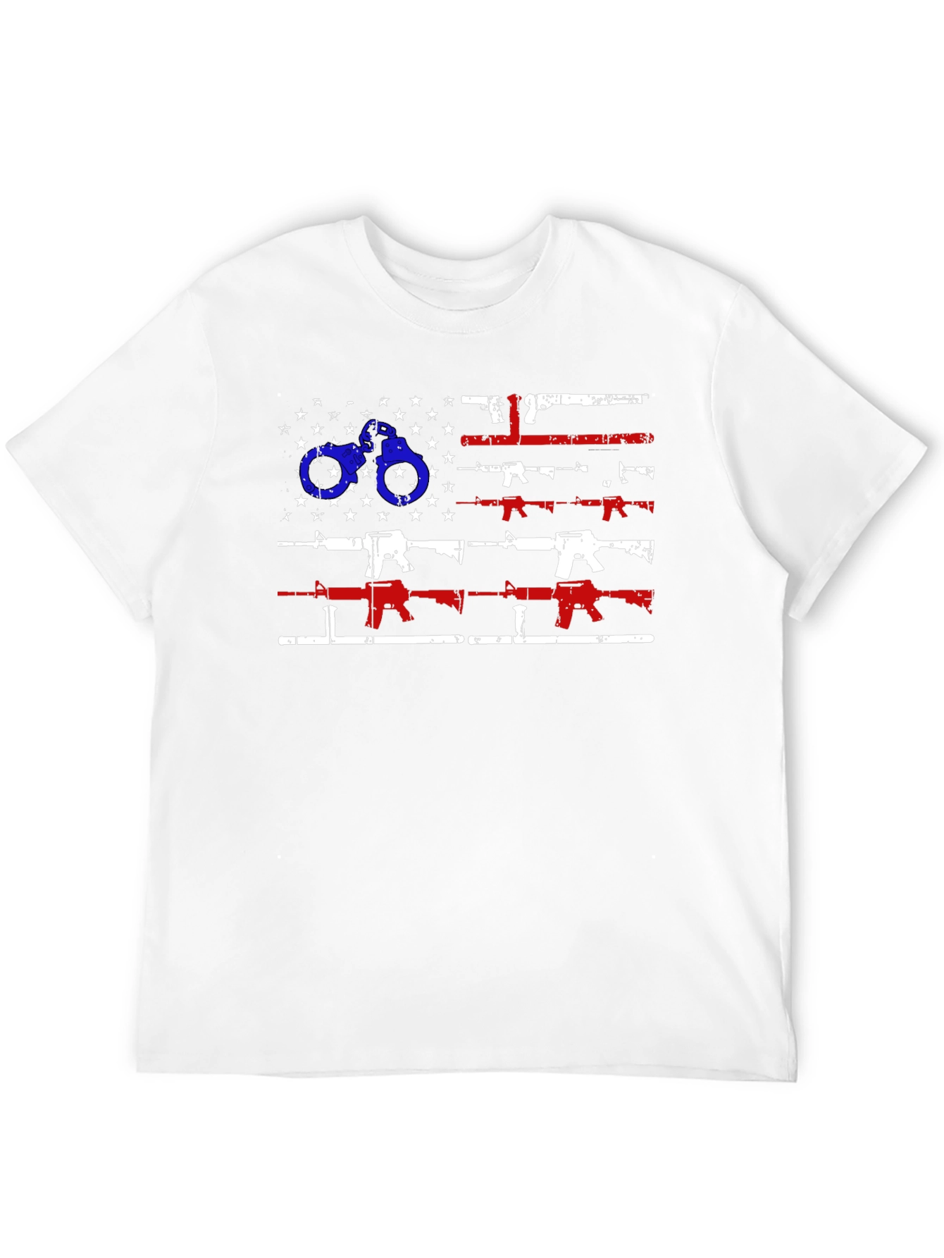 American Flag Gun & Handcuff Graphic Tee