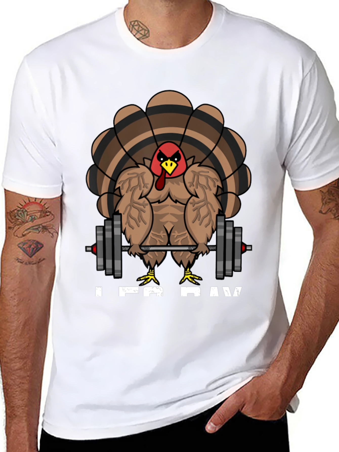 Leg Day Turkey Mens Graphic T-Shirt