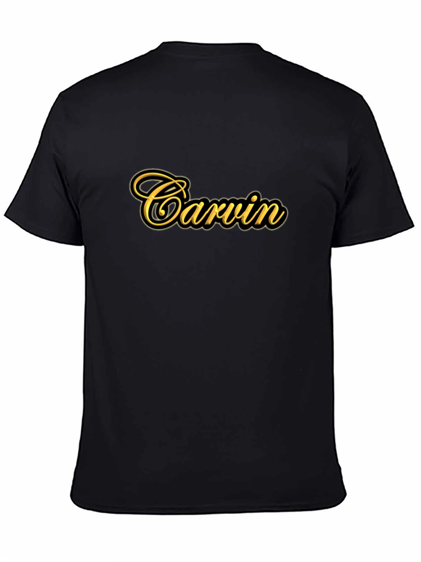 Carvin Script Black T-Shirt - Stylish Casual Wear