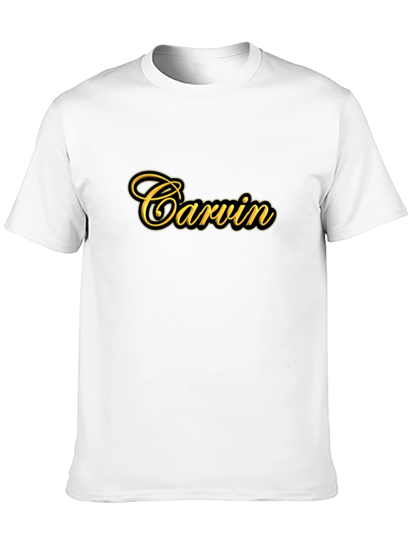 Carvin Script Black T-Shirt - Stylish Casual Wear