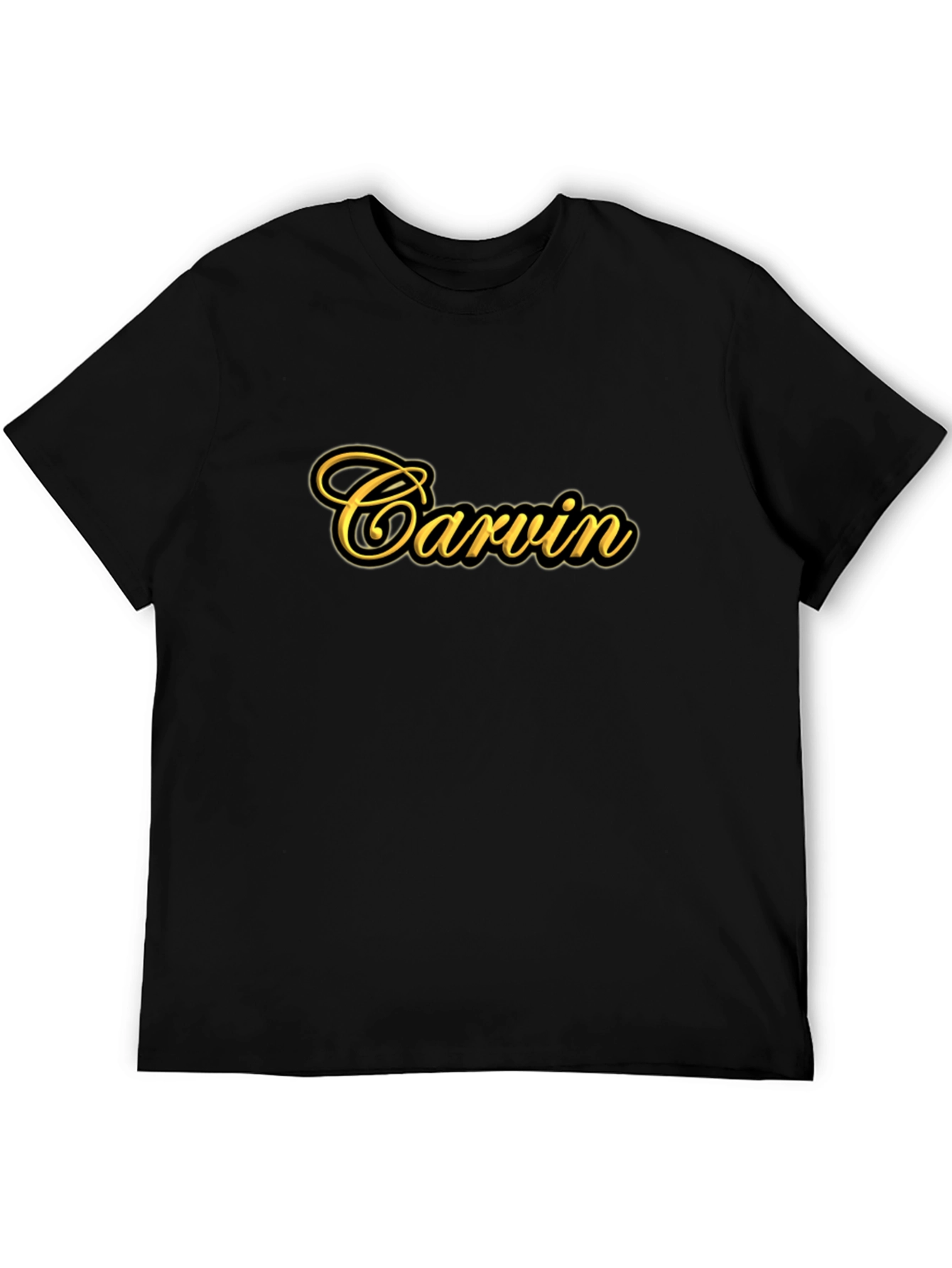 Carvin Script Black T-Shirt - Stylish Casual Wear