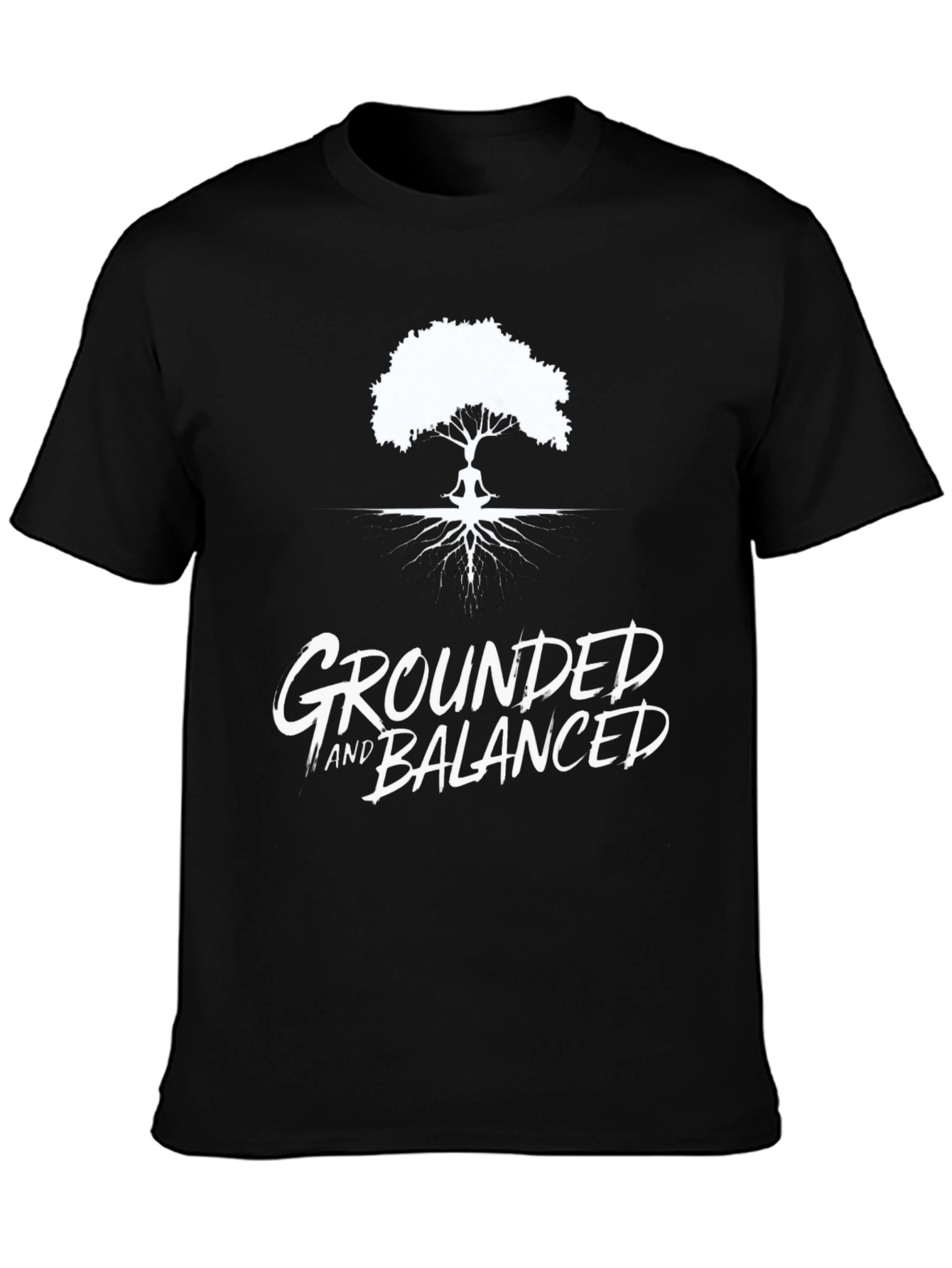 Grounded and Balanced Graphic Tee - Black