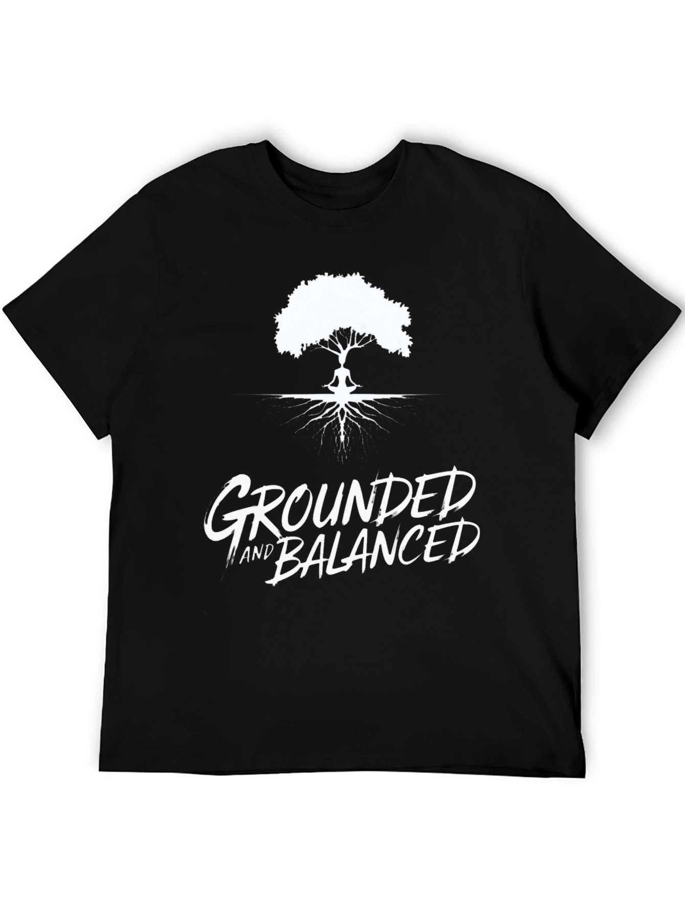 Grounded and Balanced Graphic Tee - Black