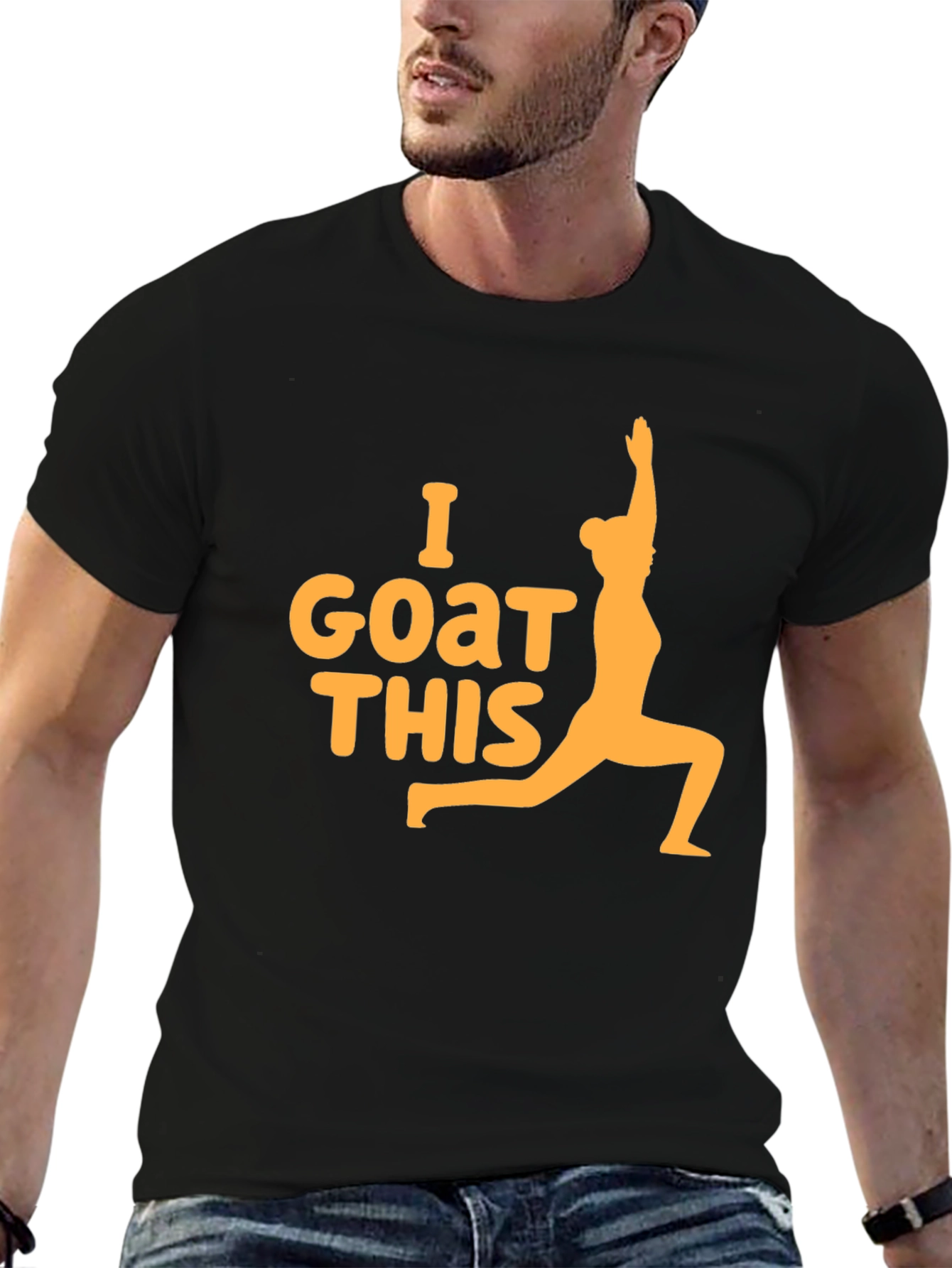 I GOAT This Yoga Black T-Shirt